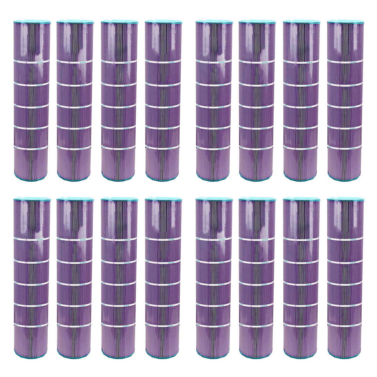 Hurricane 16 Pack HF7472-04P Platinum Purple Pool Filter Cartridge Replacement