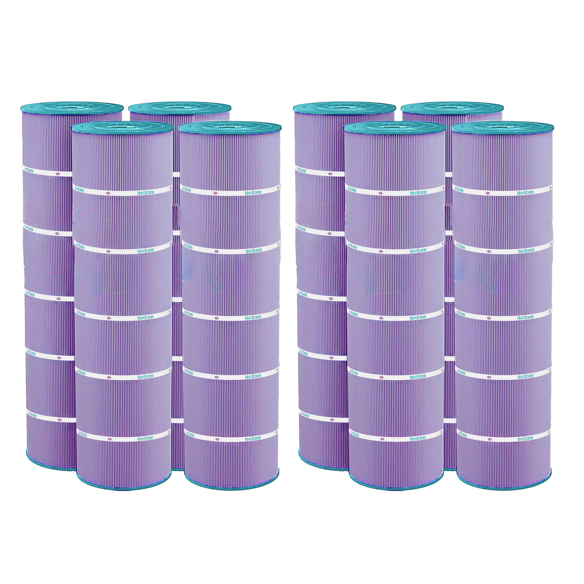 Hurricane 8 Pack HF7488-04P Platinum Purple Pool Filter Cartridge Replacement