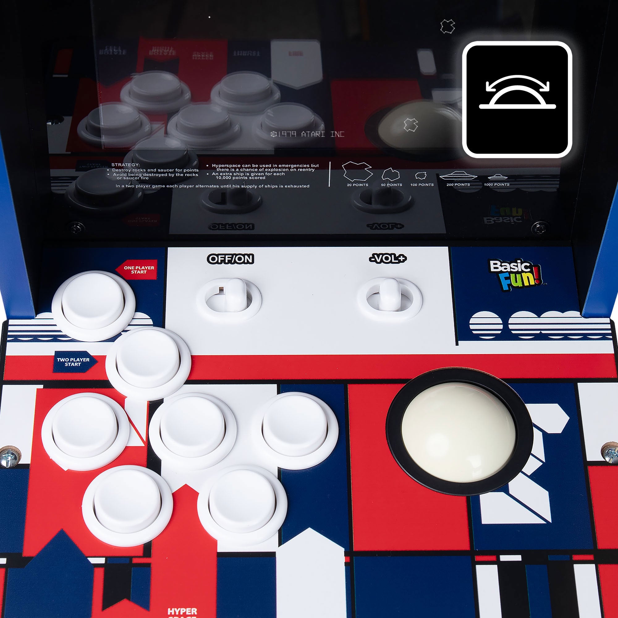 Arcade Classics Atari Asteroids Counter Series Arcade Game (Open Box) - VMInnovations