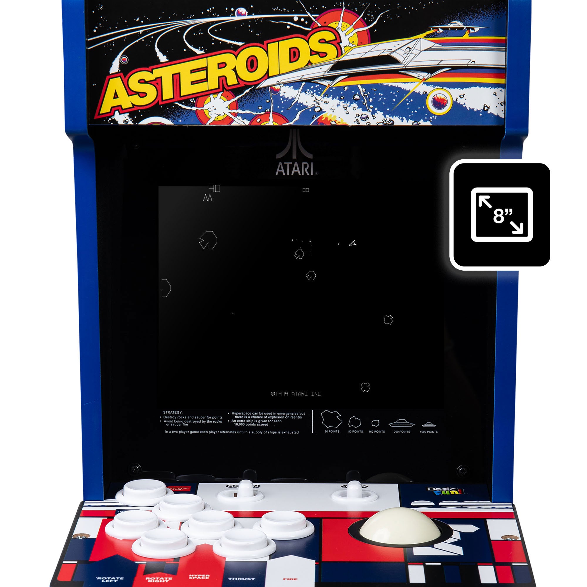 Arcade Classics Atari Asteroids Counter Series Arcade Game (Open Box) - VMInnovations