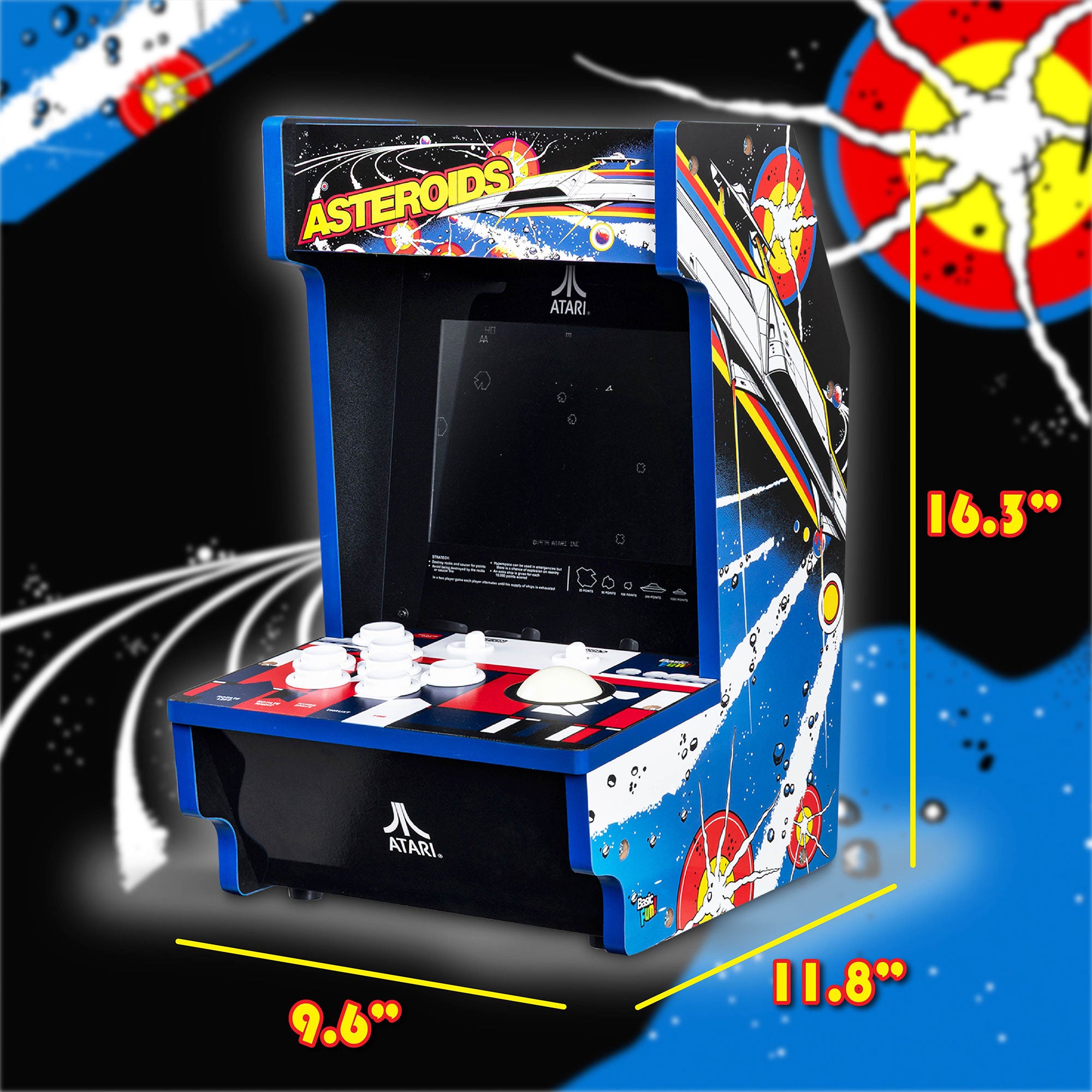 Arcade Classics Atari Asteroids Counter Series Arcade Game (Open Box) - VMInnovations