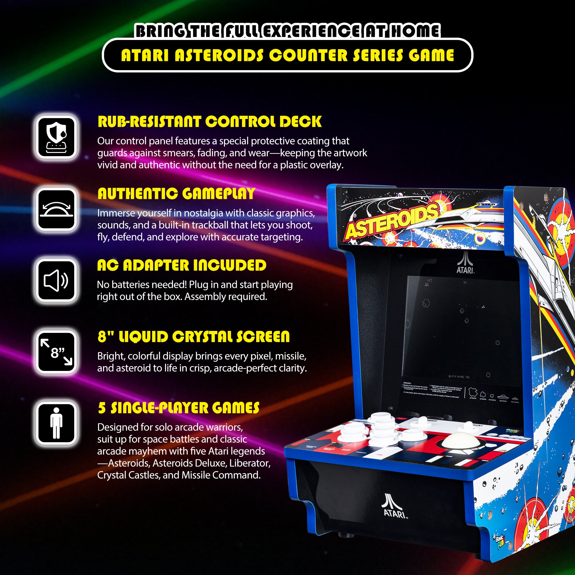 Atari Asteroids Counter Arcade