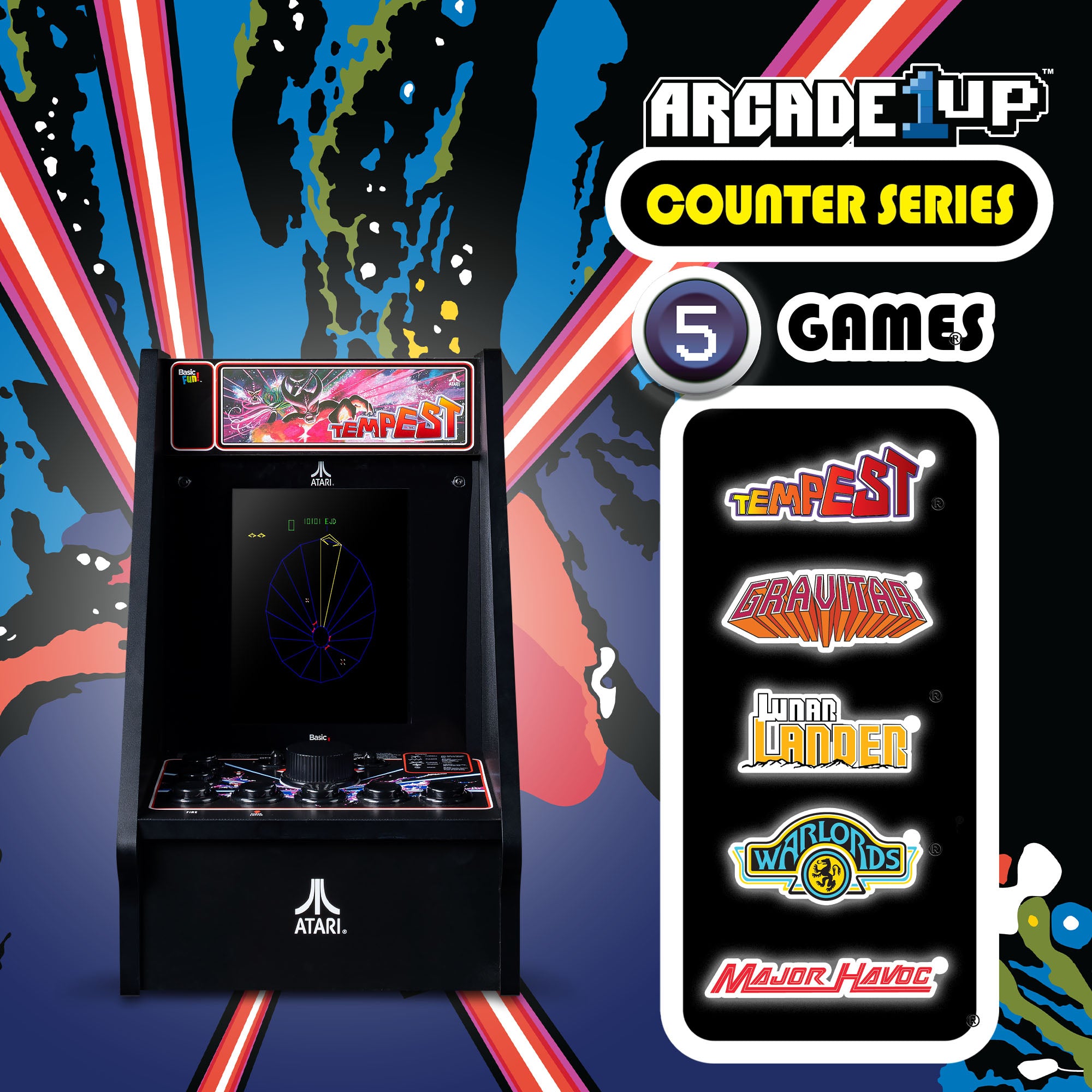 Arcade Classics Atari Tempest Counter Series Arcade Game (Open Box) - VMInnovations