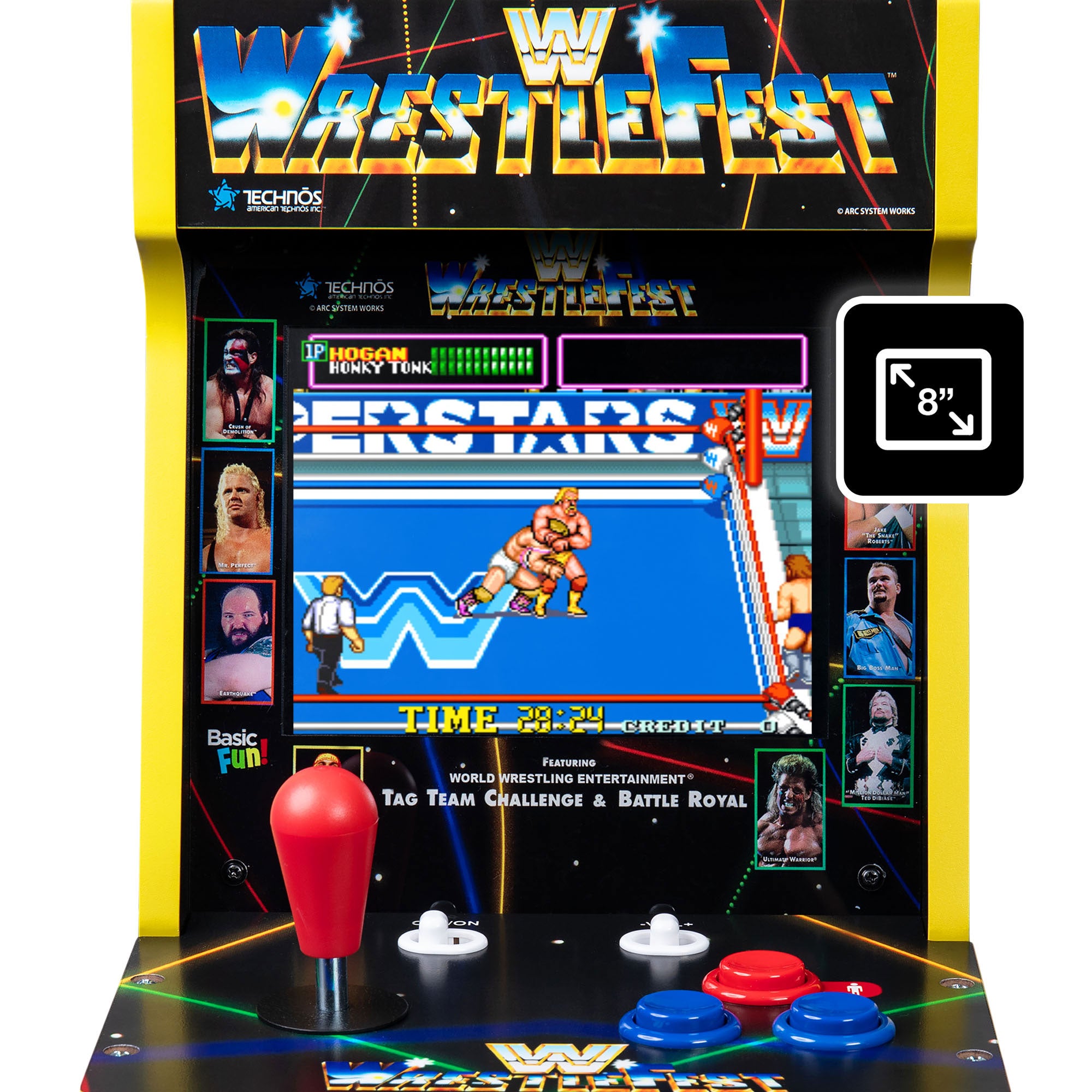 Arcade Classics WWE Counter Series w/8" Crystal Screen & 4 Games (Open Box)