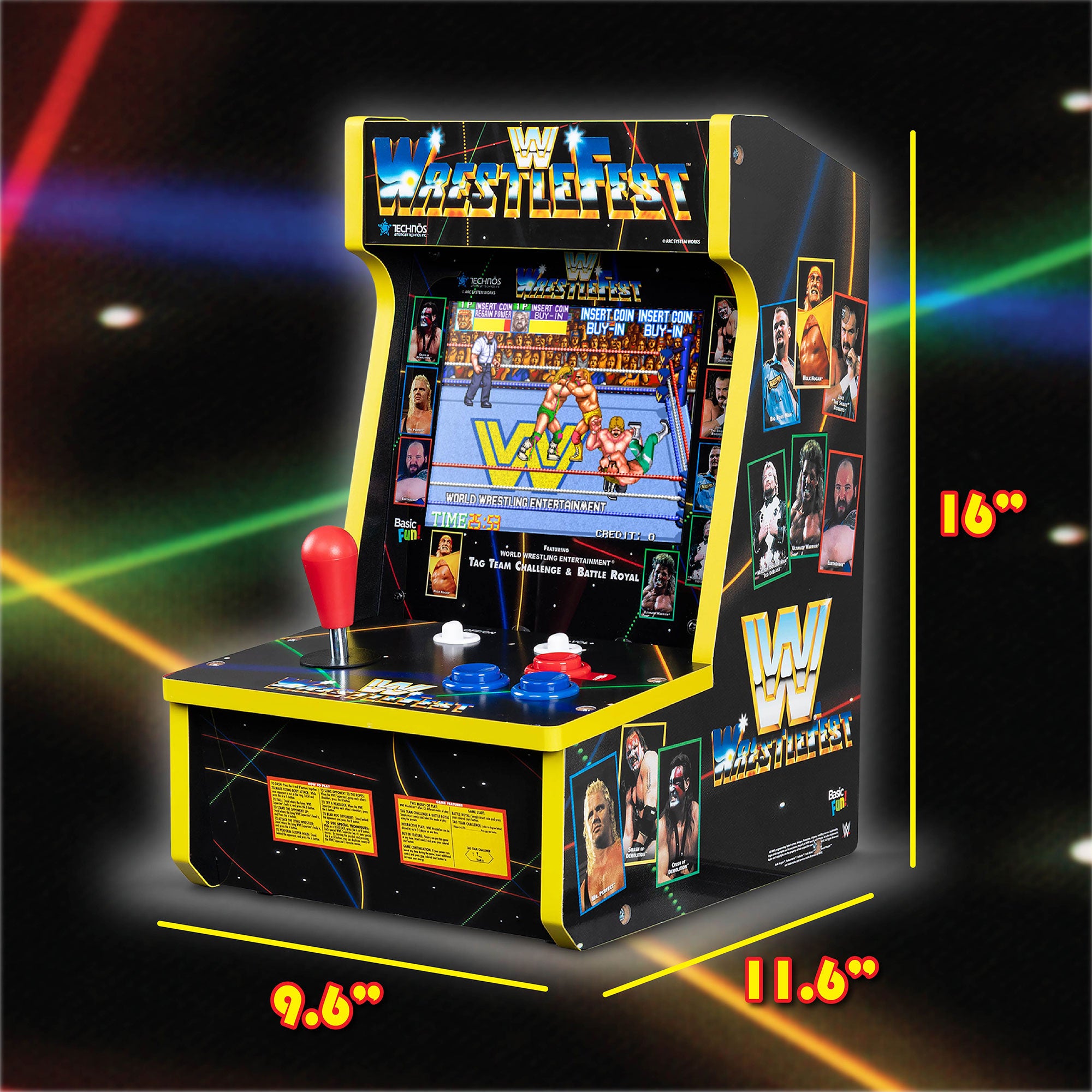 Arcade Classics WWE Counter Series w/8" Crystal Screen & 4 Games (Open Box)