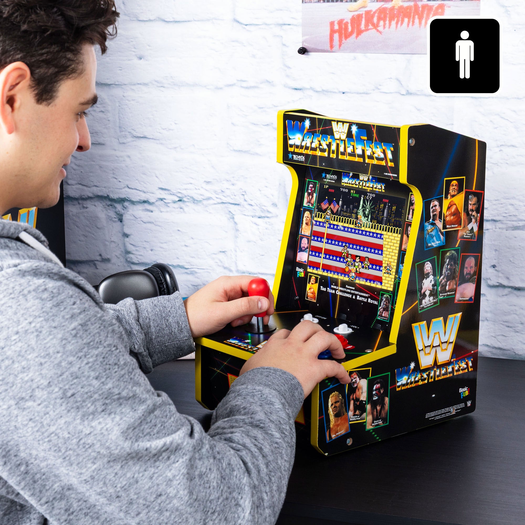 Arcade Classics WWE Counter Series w/8" Crystal Screen & 4 Games (Open Box)
