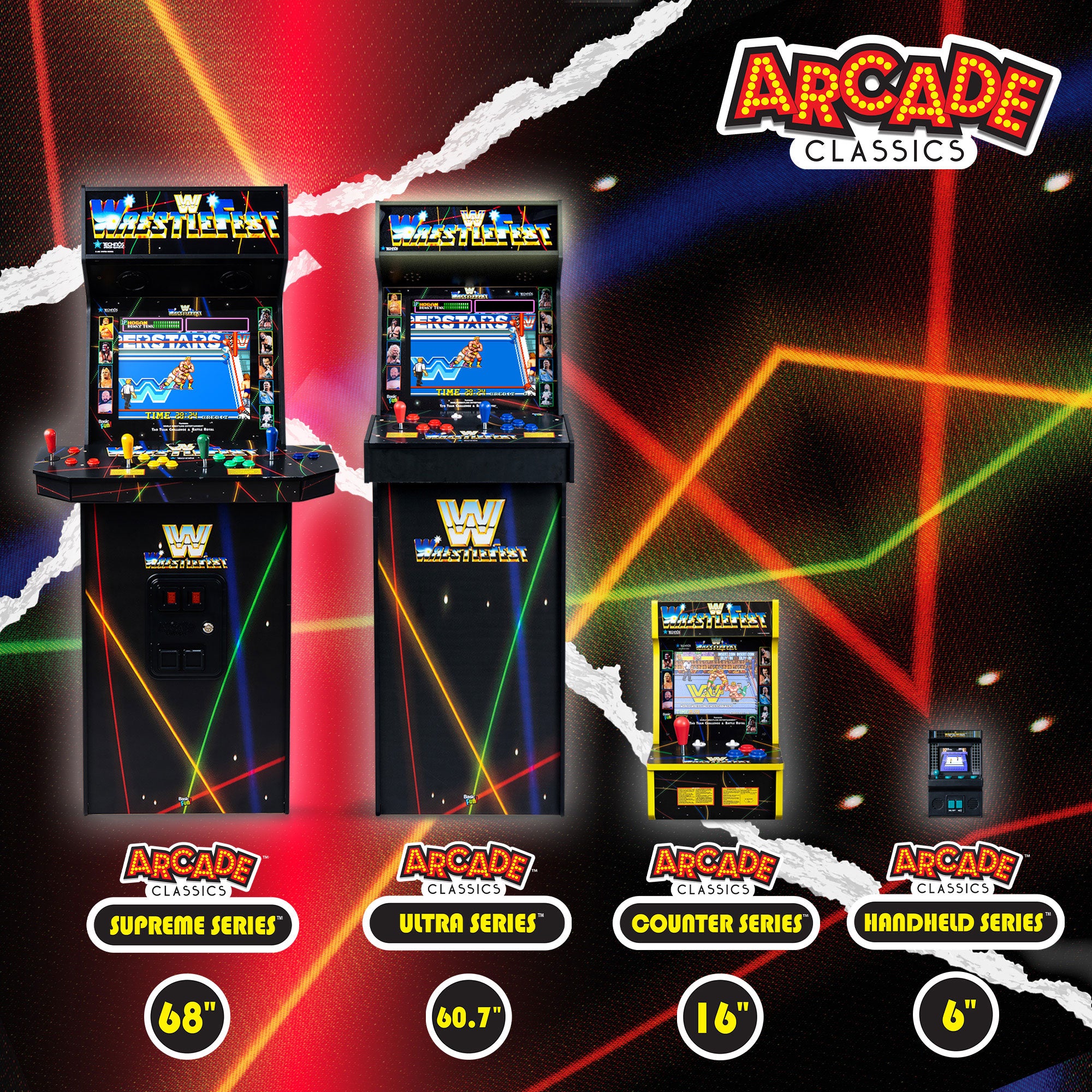 Arcade Classics WWE Ultra Series Arcade, Electronic Game w/17" Screen (Open Box)