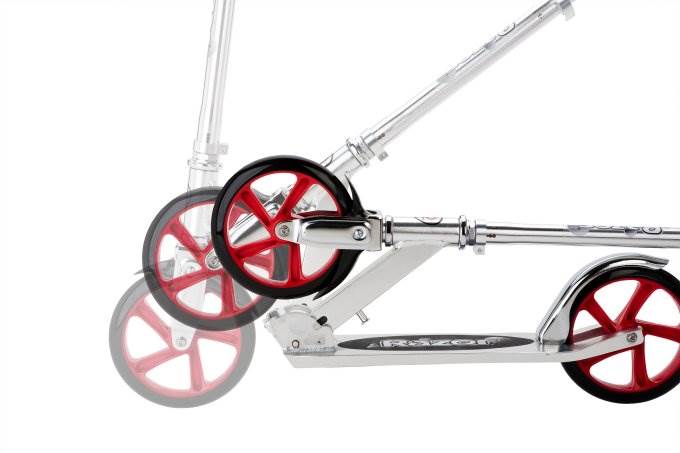 Razor A5 Lux Kids/Boys Kick Scooter (Red) with Helmet, Elbow, & Knee Pads