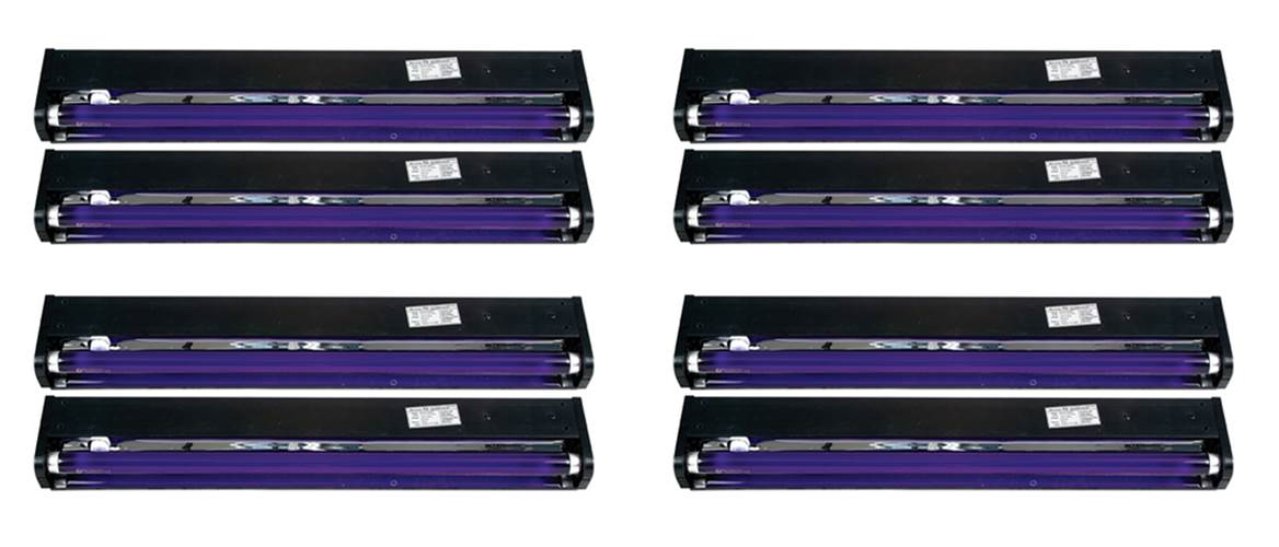8 AMERICAN DJ BLACK-24BLB 24" UV Black Pro Blacklight Dorm Party Light Fixtures