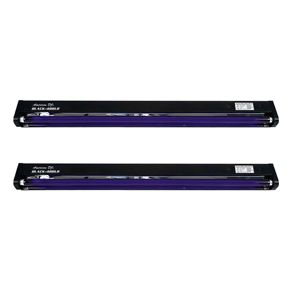 American DJ 48 Inch UV Black Pro Black Light Dorm Party Light Fixture (2 Pack)