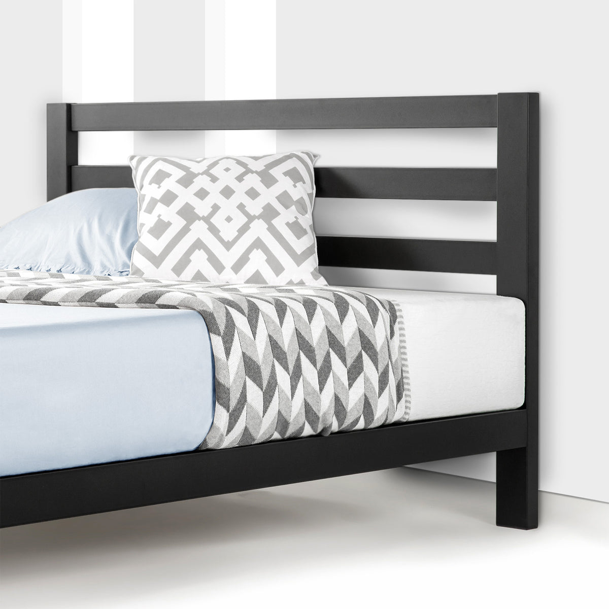 Mellow Classic Heavy Duty Platform Bed Frame w/Headboard, 10", King (Open Box)