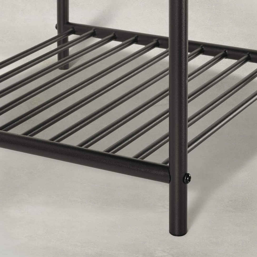 Mellow KODI Square Multipurpose End and Side Table Set with Storage Shelf, Black - VMInnovations