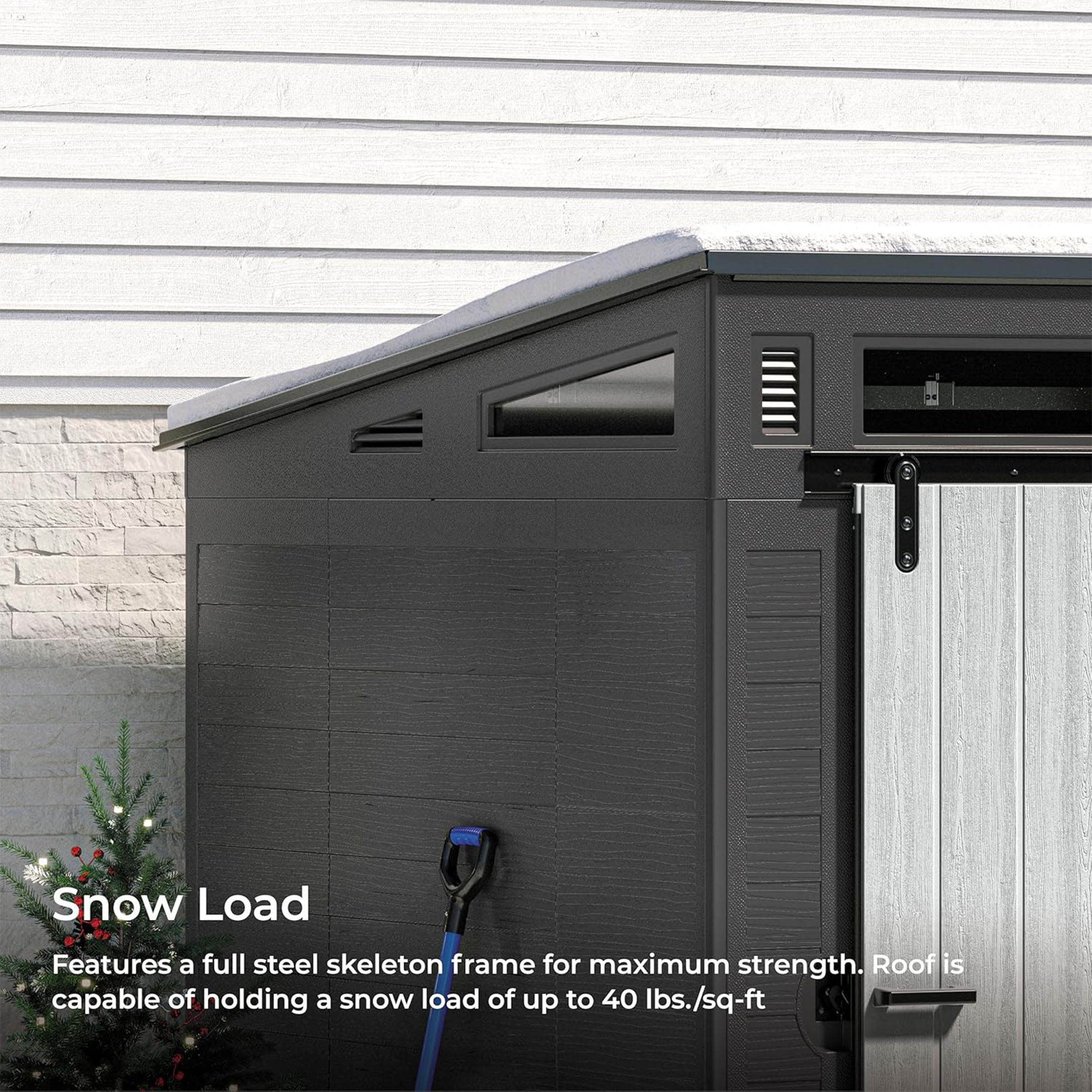 Suncast Modernist 10 ft. x 7 ft. Barn Door Storage Shed