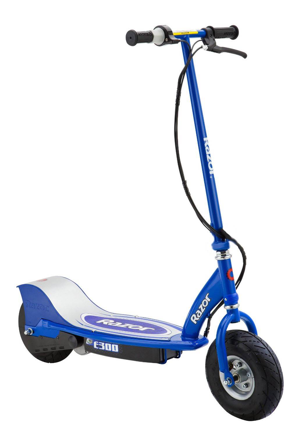 Razor E300 Electric 24 Volt Motorized Scooter with Helmet and Safety Pads, Blue