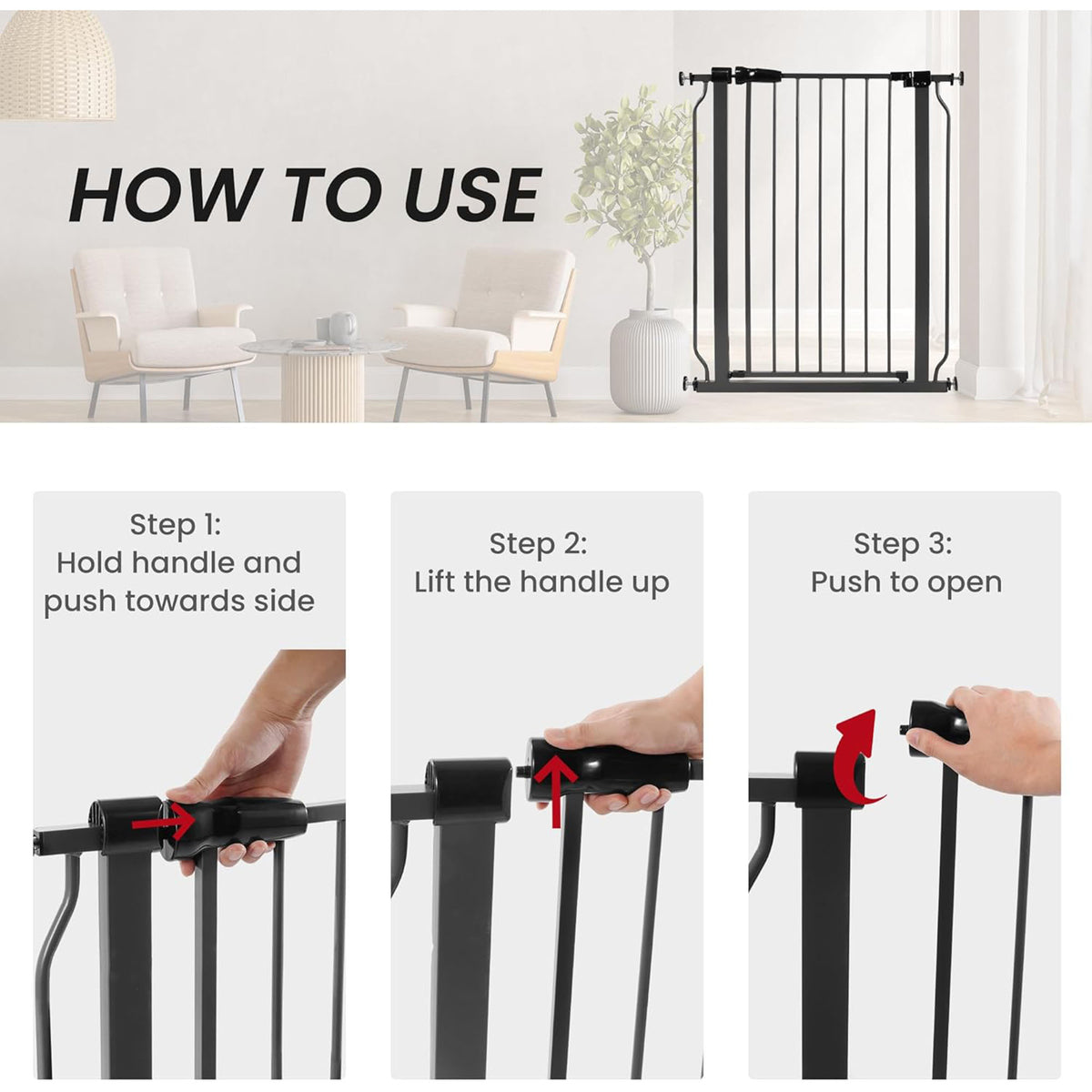 BalanceFrom Walk Thru Safety Gate, Fits 29.1-33.8" Openings, 36” Tall (Open Box) - VMInnovations