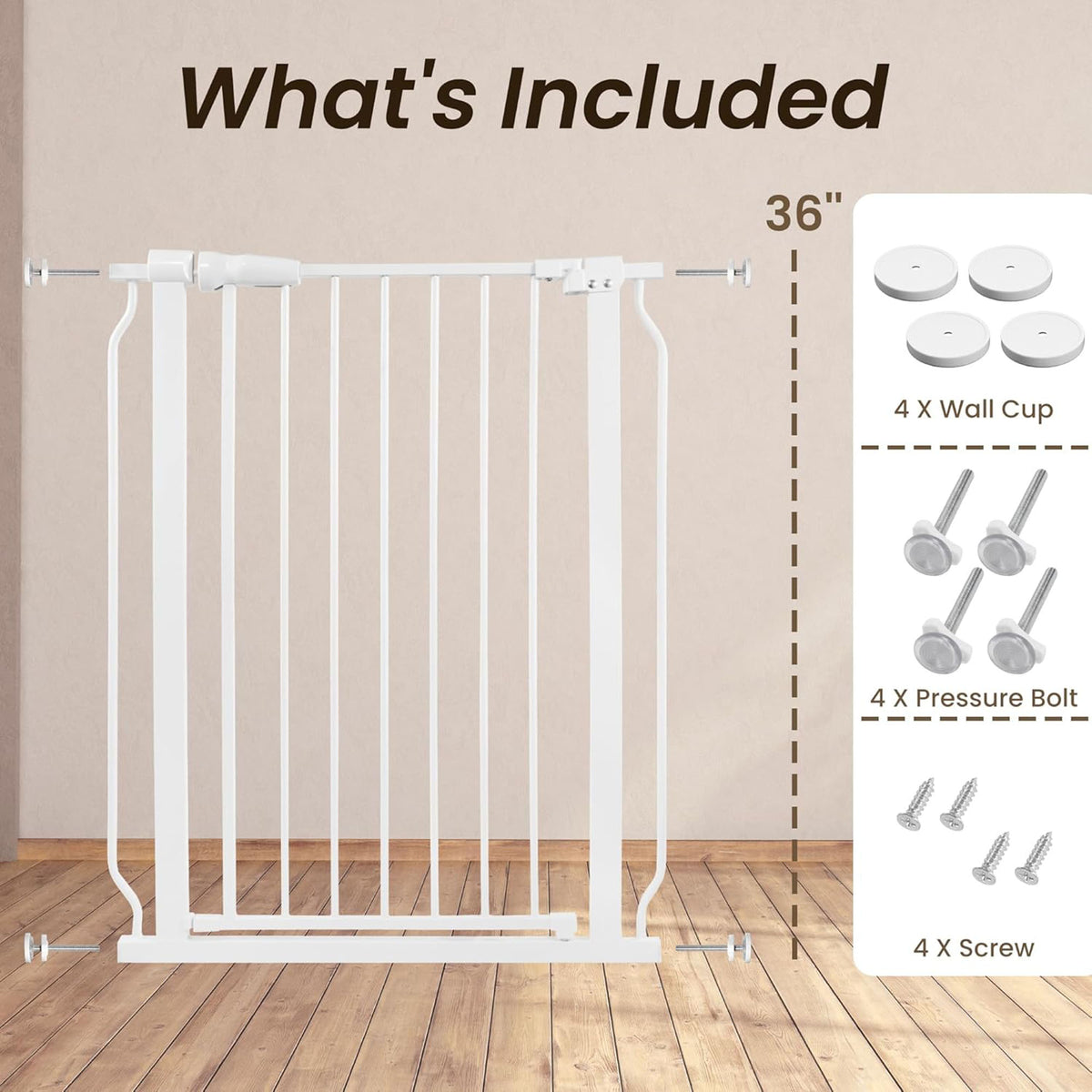 BalanceFrom Walk Thru Safety Gate, Fits 29.1-33.8" Openings, 36” Tall (Used)