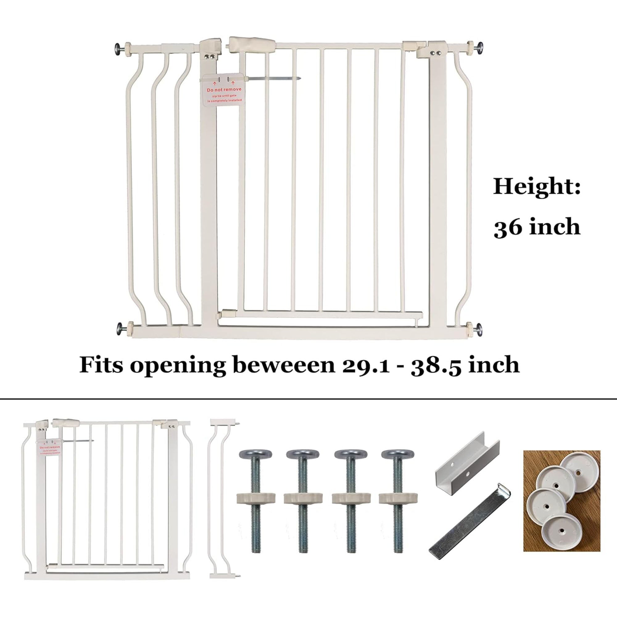 BalanceFrom Walk Thru Safety Gate, Fits 29.1-38.5" Openings, 36” Tall, (Used)