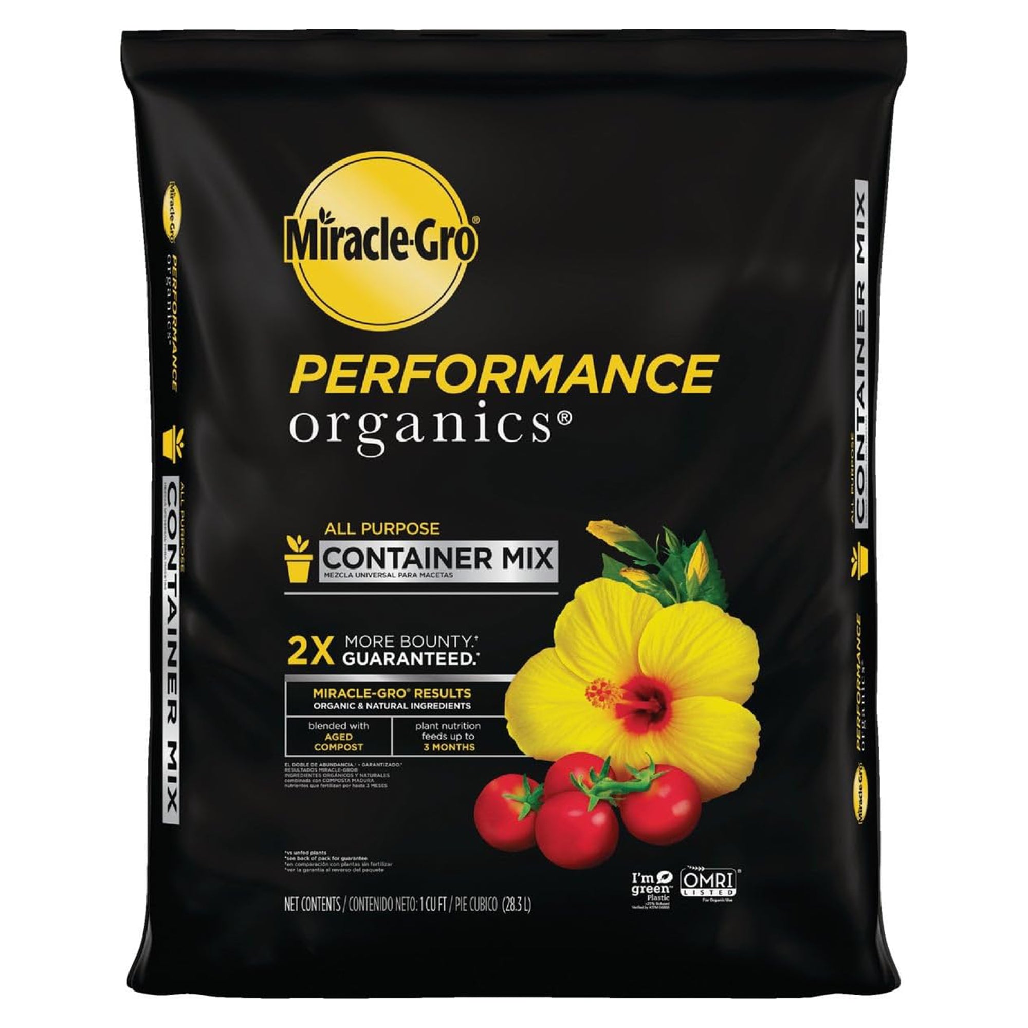 Miracle-Gro 5 Pack Organic Container Mix Garden Soil, Quick Release Fertilizer