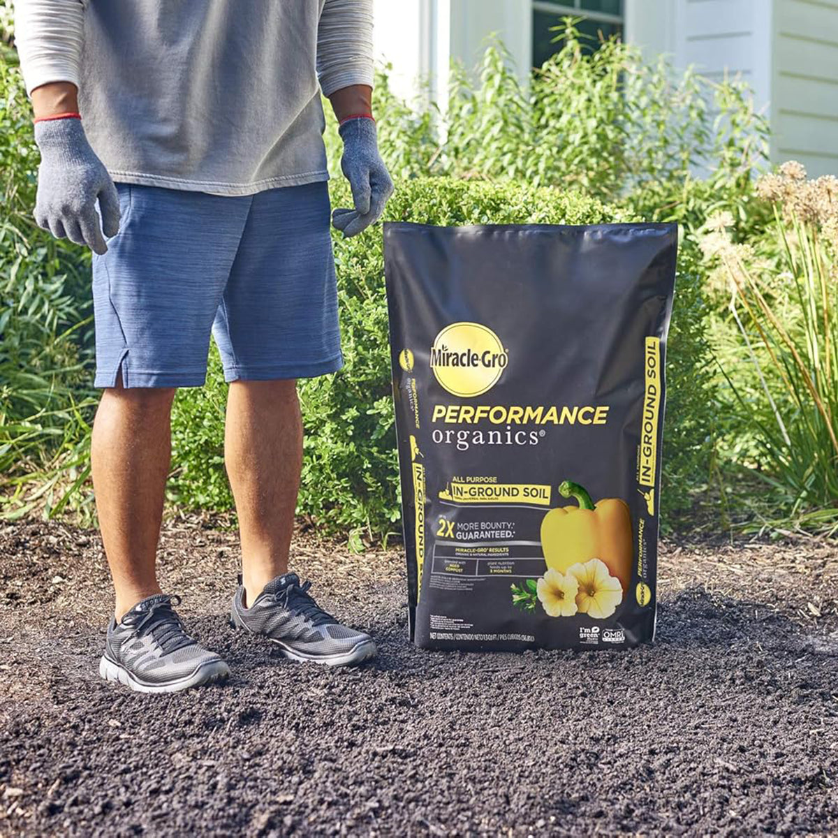 Miracle-Gro 3 Pack Organic Inground Garden Soil Quick Release Natural Fertilizer