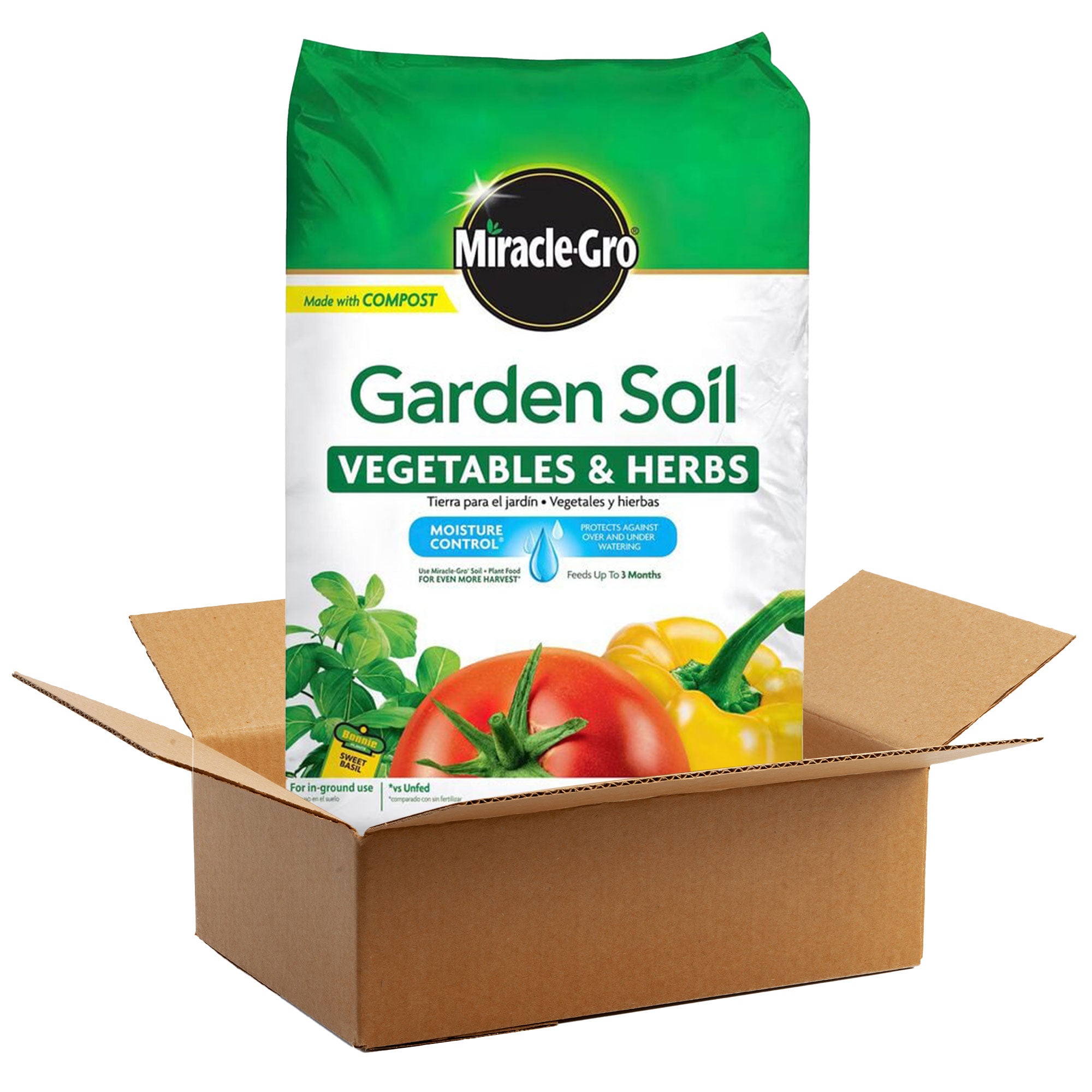 Miracle-Gro Garden Soil for In-Ground Vegetable and Herb Gardening, 1.5 cu. ft.