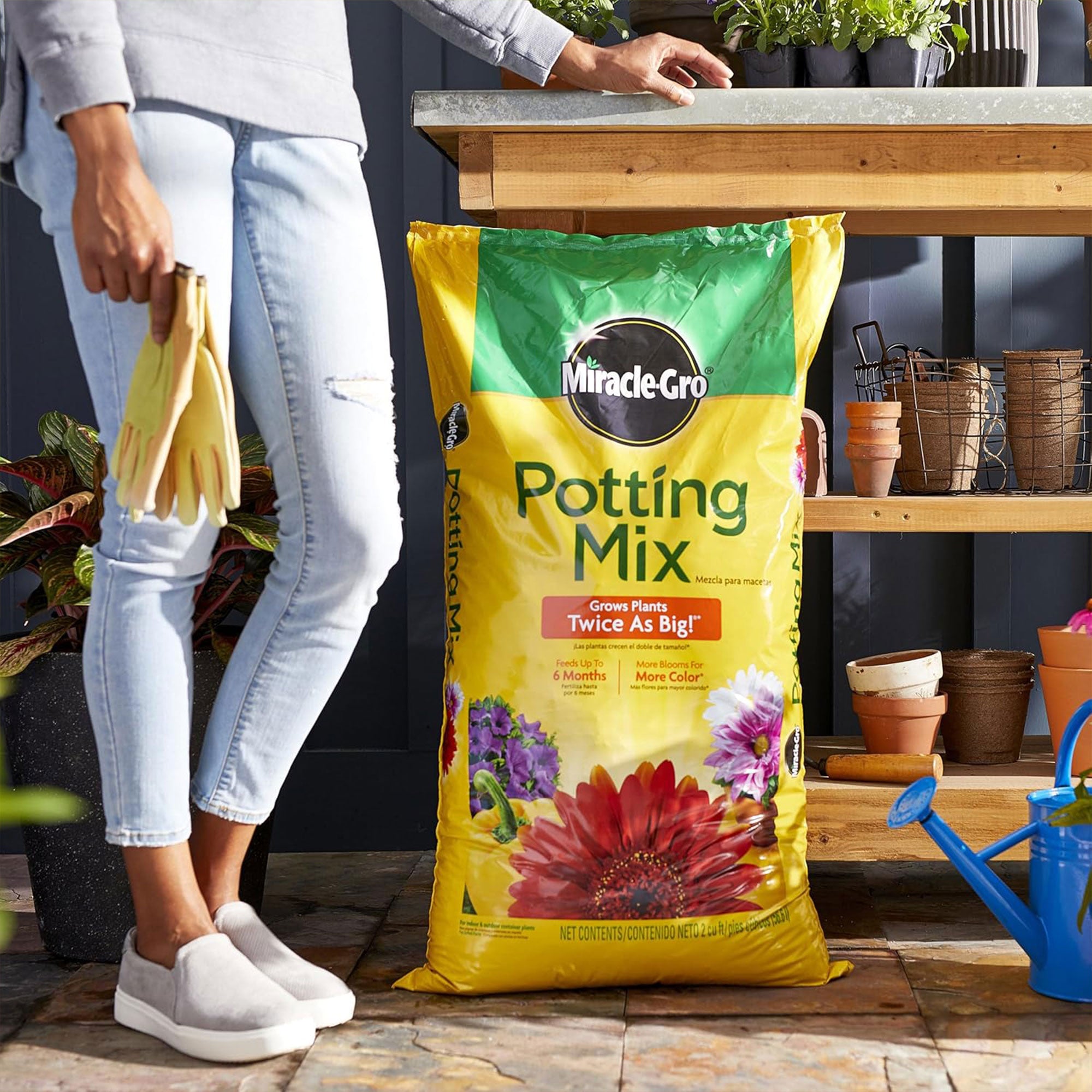 Miracle-Gro Potting Mix for Container Plants, Flowers and Vegetables, 2 cu. ft.