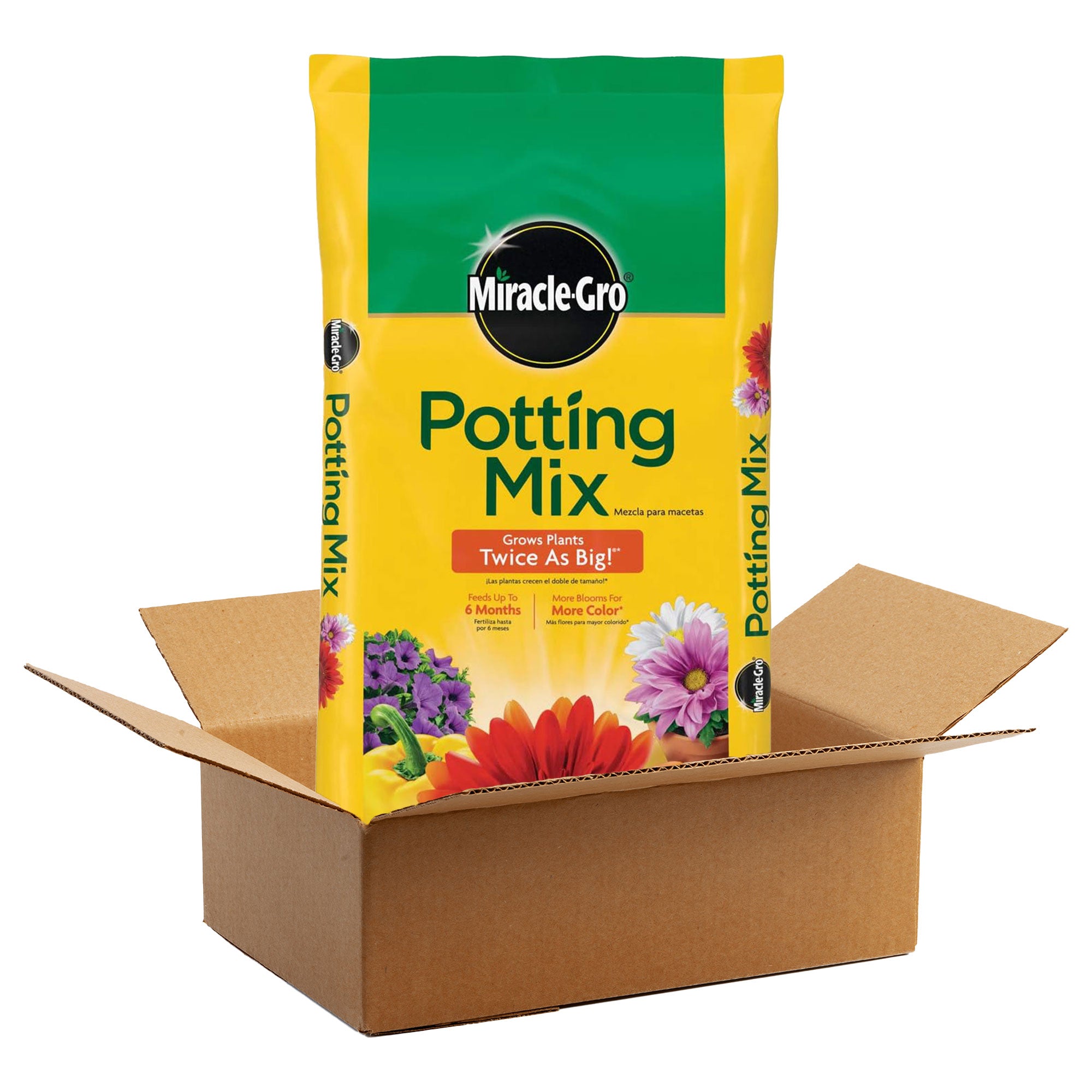 Miracle-Gro Potting Mix for Container Plants, Flowers and Vegetables, 2 cu. ft.