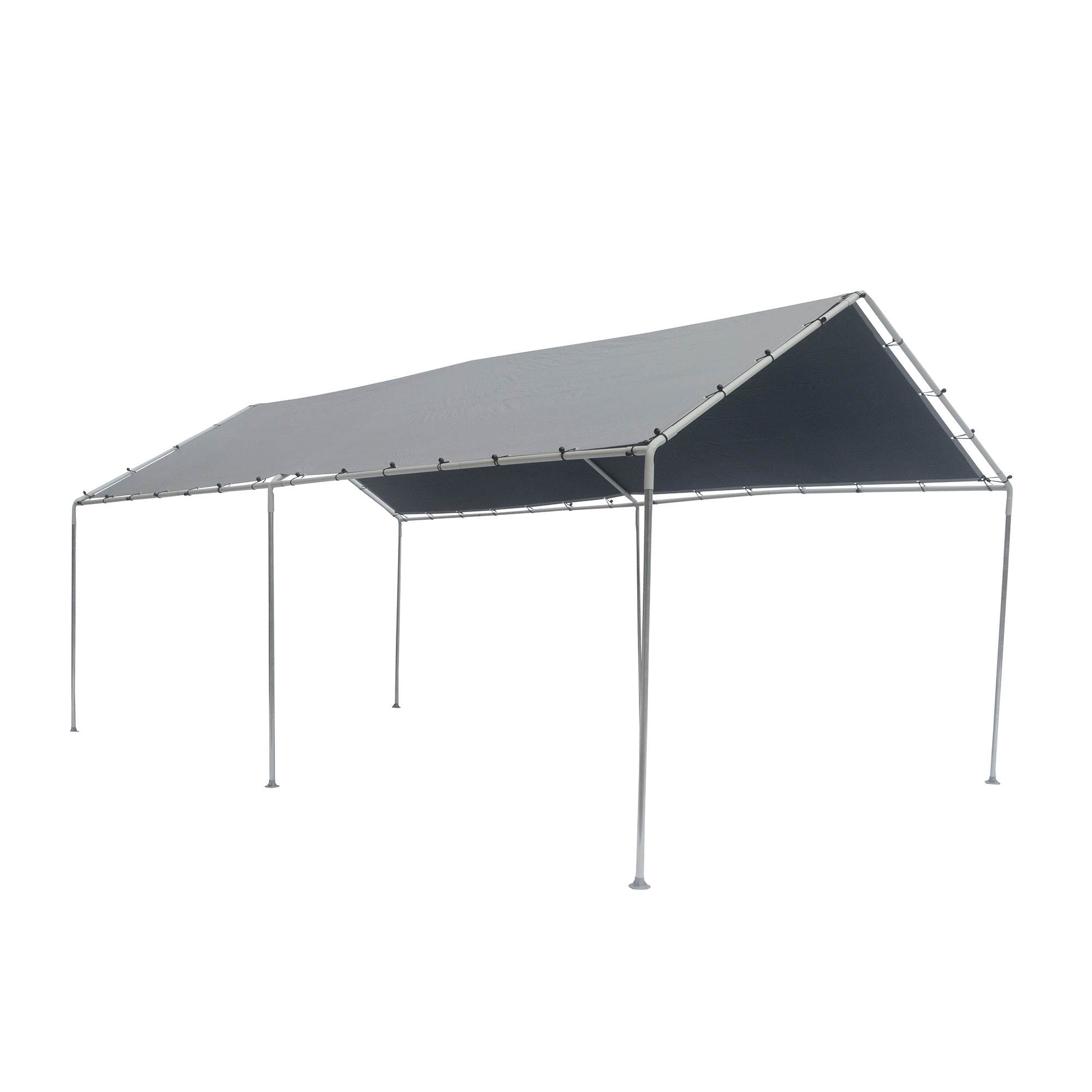 10' x 20' Car Port Canopy Gazebo Tent Cover 6 Leg Steel Frame Garage (Open Box)