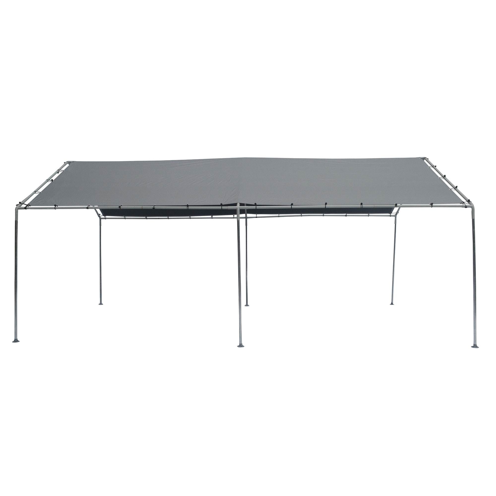 10' x 20' Car Port Canopy Gazebo Tent Cover 6 Leg Steel Frame Garage (Open Box)