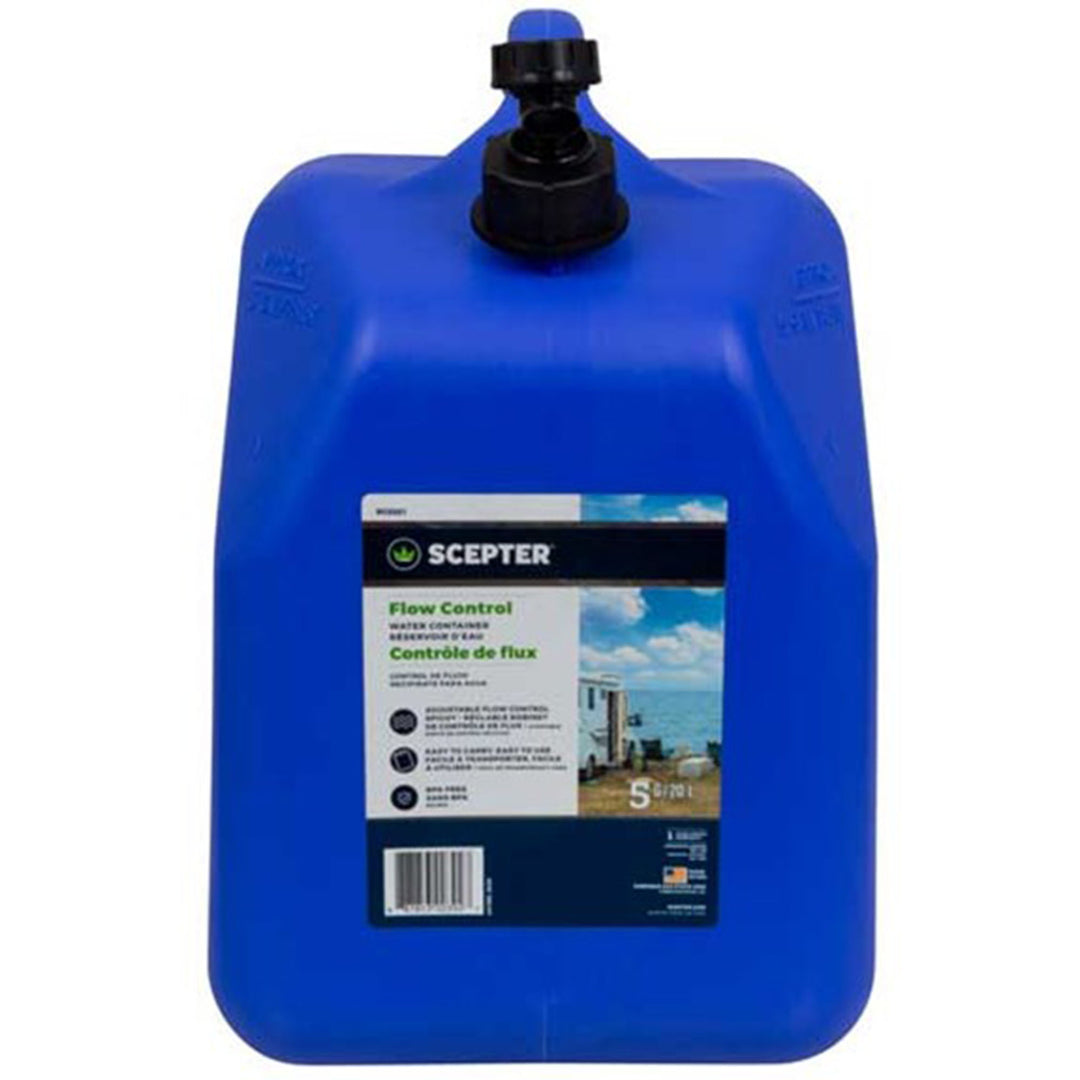 Scepter 5 Gallon Leak Proof Water Jug Storage Container & Handle, Spigot, 4 Pack - VMInnovations
