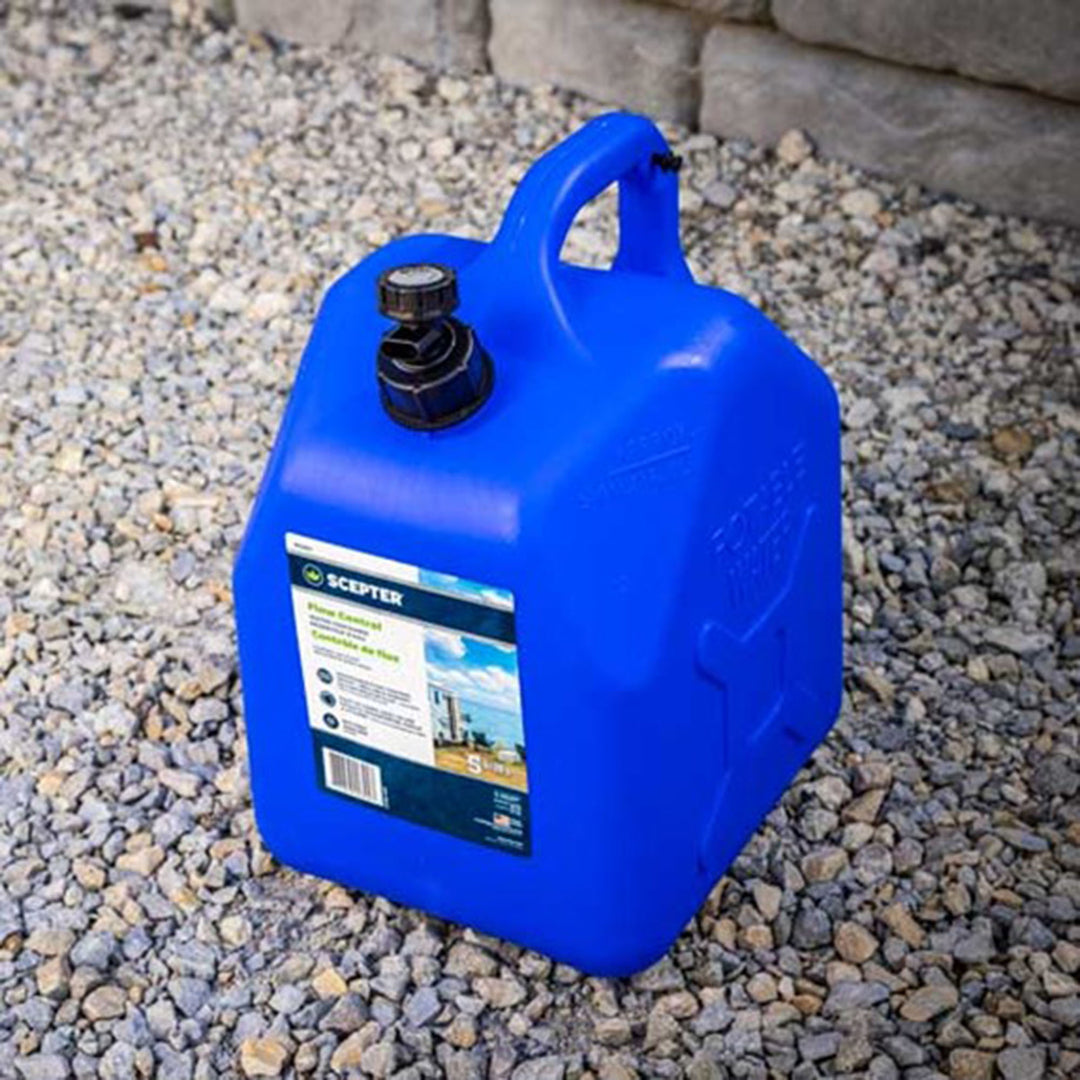 Scepter 5 Gallon Leak Proof Water Jug Storage Container & Handle, Spigot, 4 Pack - VMInnovations