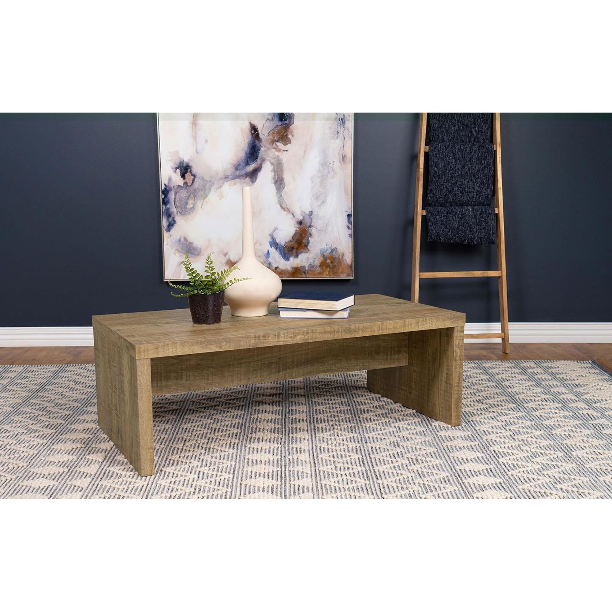 Coaster Home Furnishings Lynette Rectangular Wood Coffee Table, Mango (Open Box)