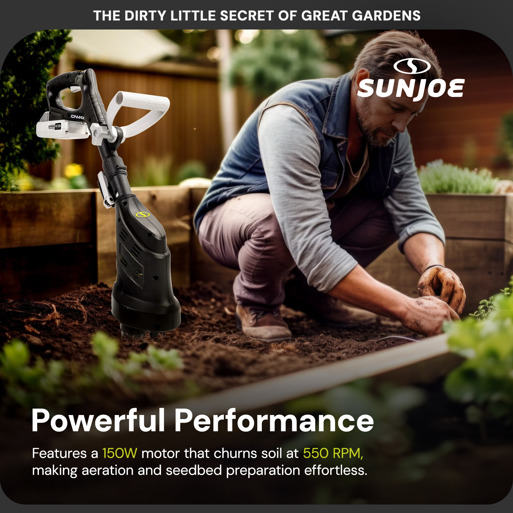 Sun Joe 24V Claw Tiller and Cultivator for Small Scale Gardening (Used) - VMInnovations