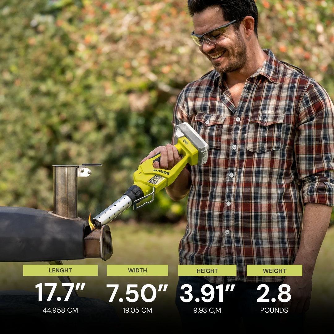 Sun Joe 24V Cordless Electric Fire Starter for Charcoal BBQ Grills, 24V-BBQ-LTE - VMInnovations