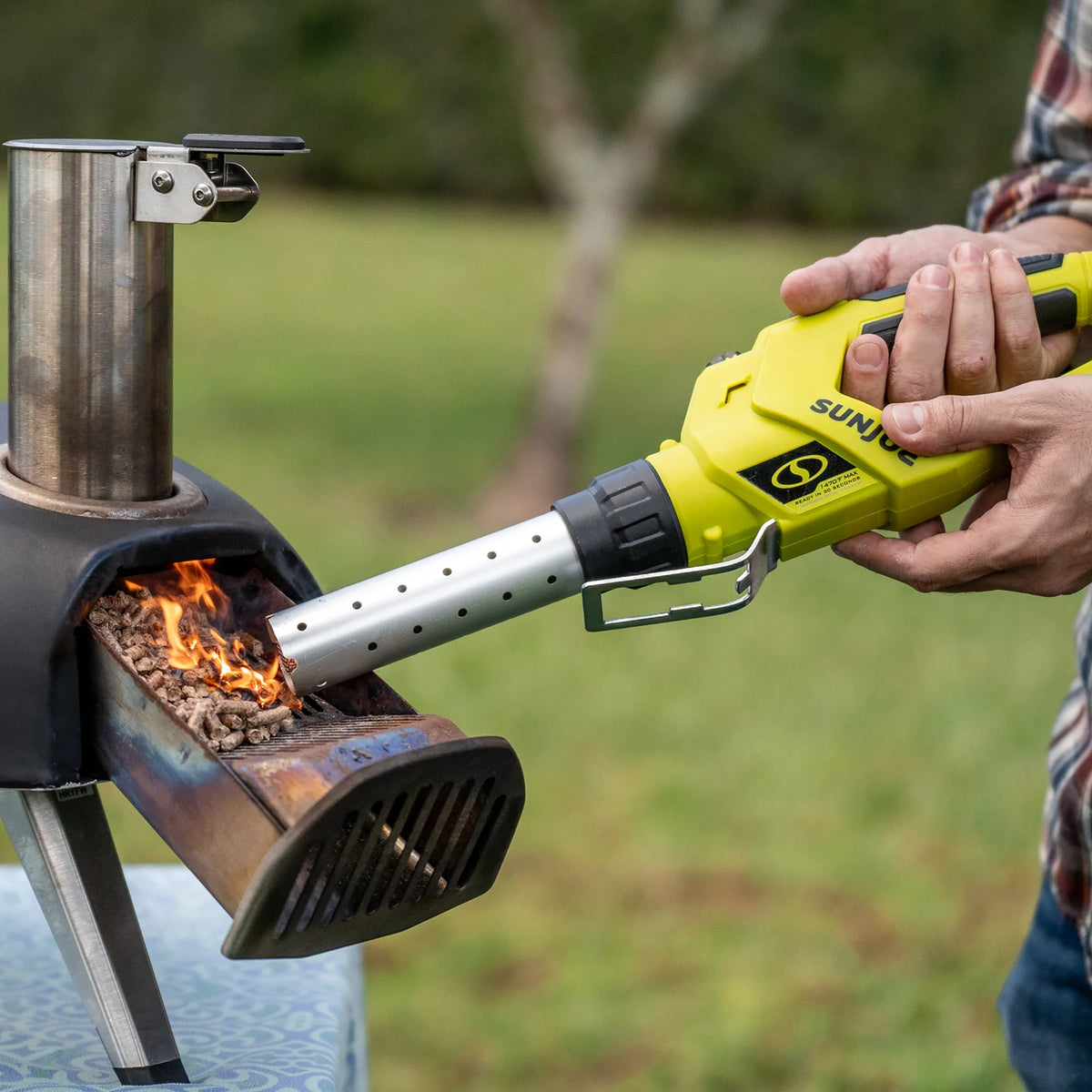 Sun Joe 24V Cordless Electric Fire Starter for Charcoal BBQ Grills (Open Box)