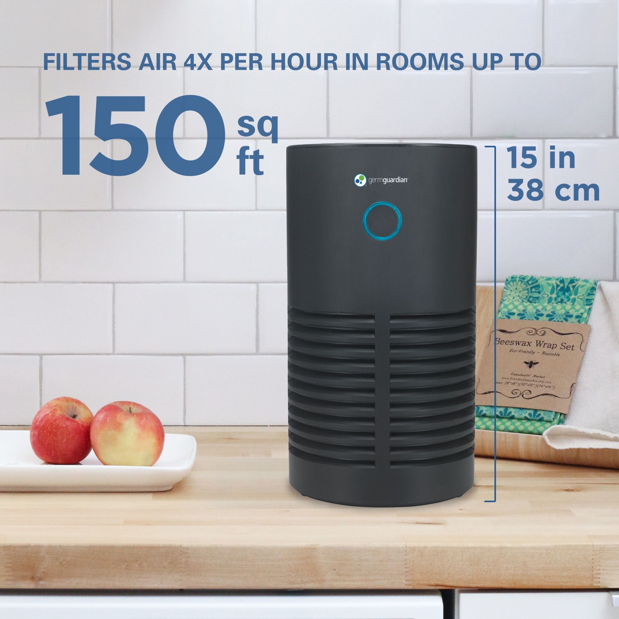 GermGuardian 15" Air Purifier w/ HEPA Filter to Reduce/Trap Allergens (Open Box) - VMInnovations