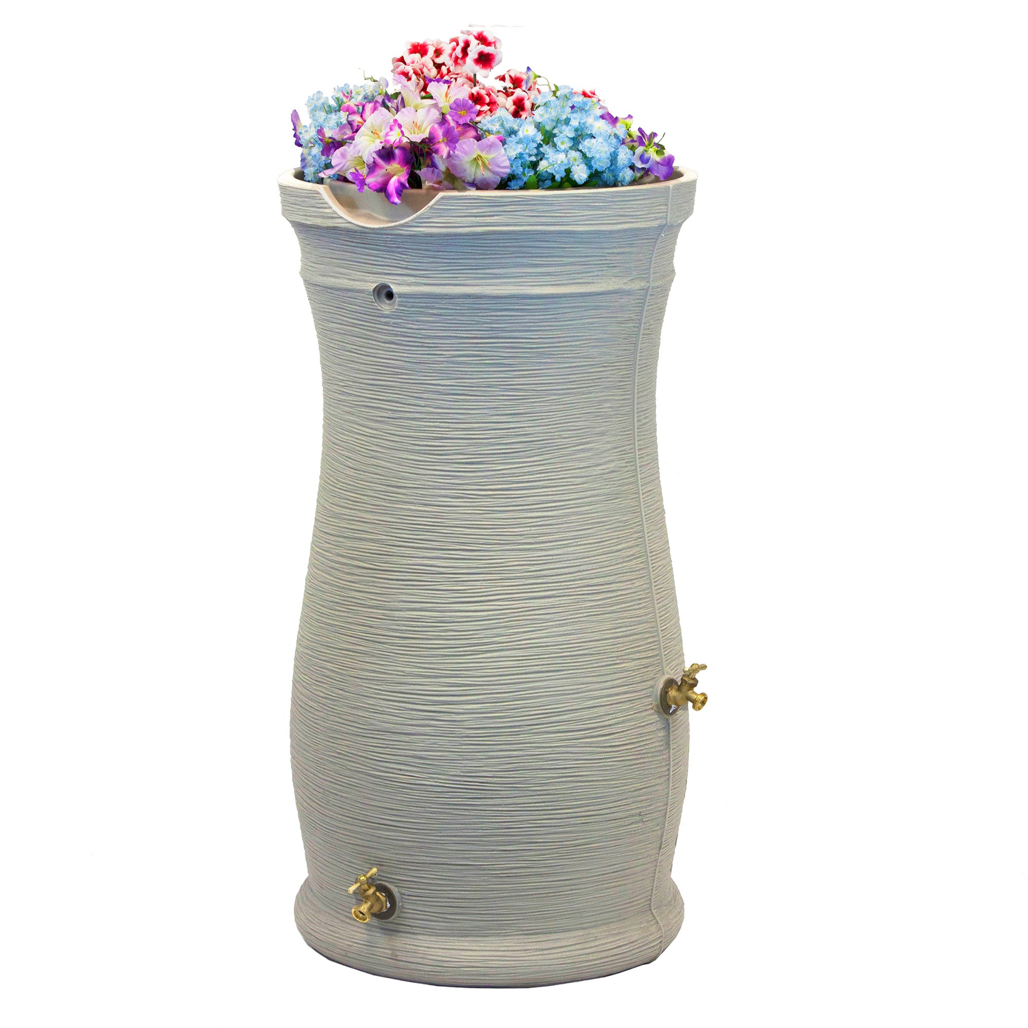 Good Ideas Impressions 50 Gal Capri Rain Barrel, 2 Spigots, Sandstone (Open Box)