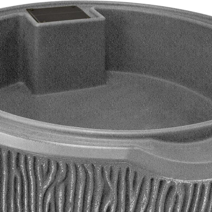 Good Ideas Impressions 90 Gal Bark Rain Saver Barrel, 2 Spigots, Dark Granite - VMInnovations