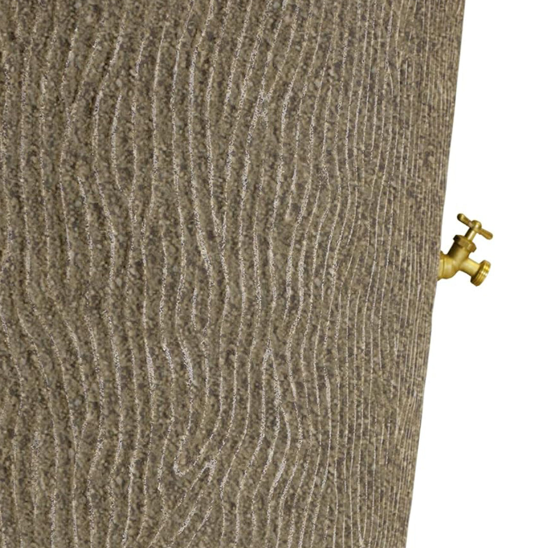 Good Ideas Impressions 90 Gal Bark Trunk Rain Saver Barrel, 2 Spigots, Sandstone - VMInnovations