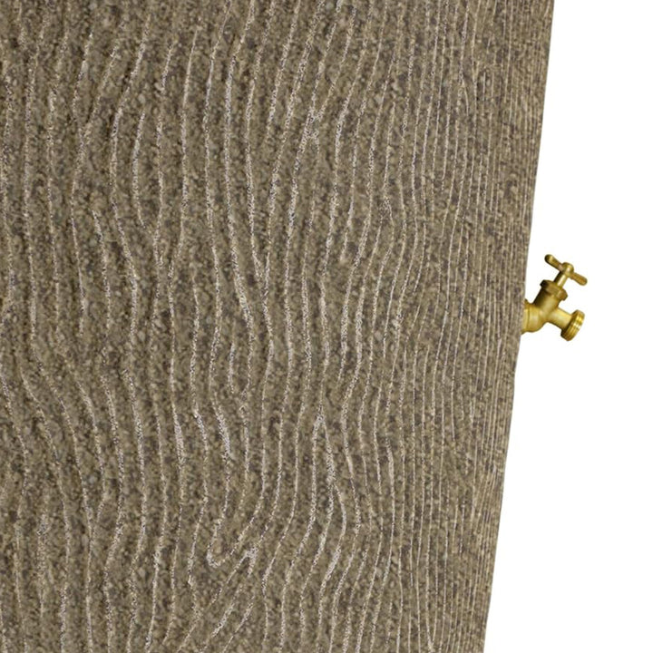 Good Ideas Impressions 90 Gal Bark Trunk Rain Saver Barrel, 2 Spigots, Sandstone - VMInnovations