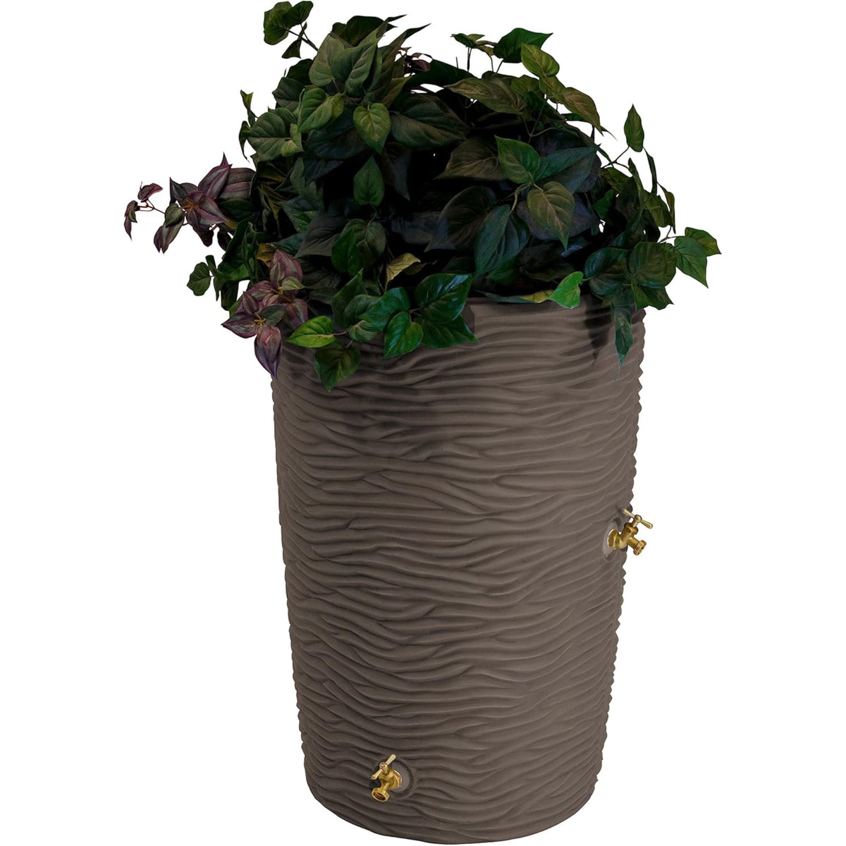 Good Ideas Impressions 50 Gallon Palm Trunk Barrel & Universal Rain Barrel Stand