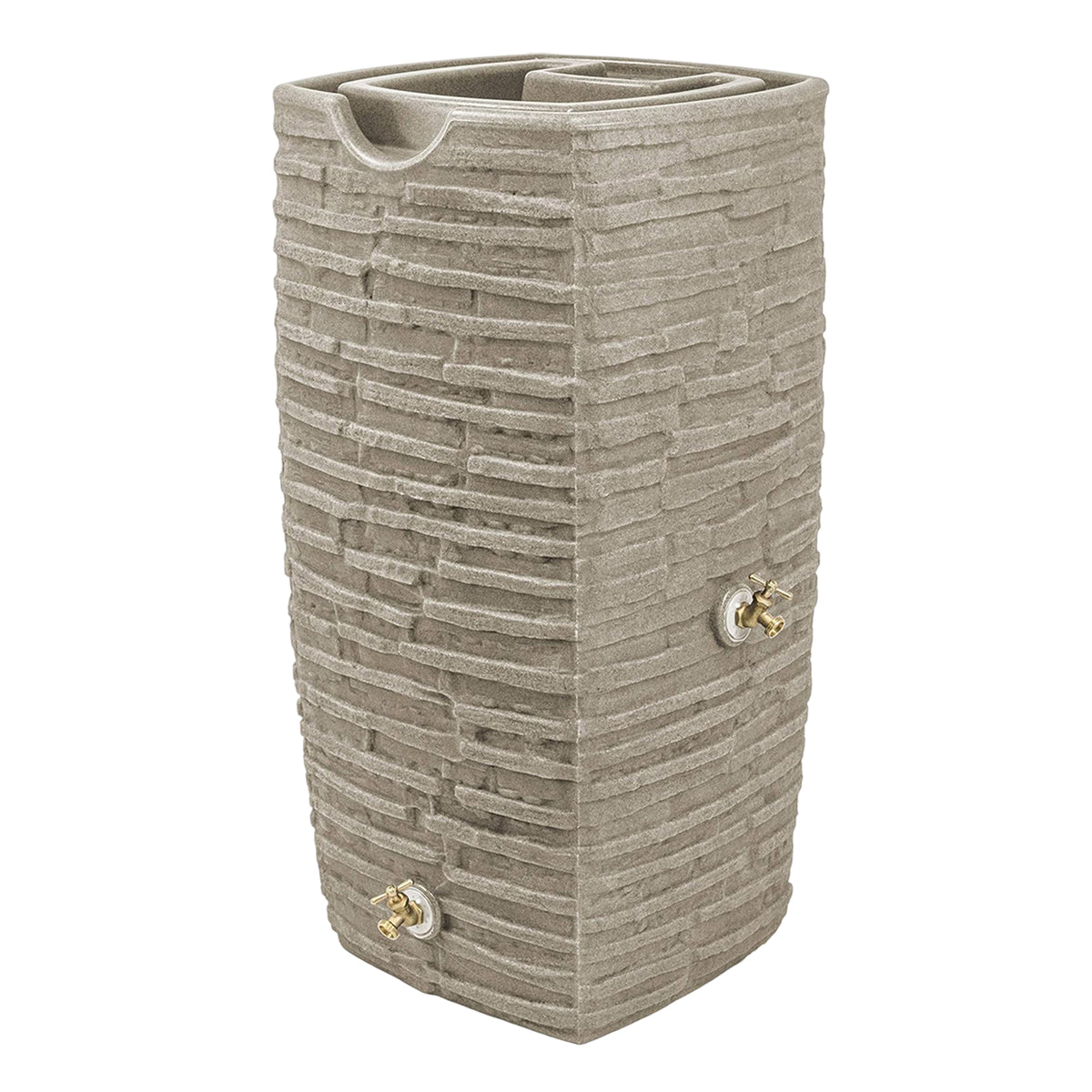 Good Ideas Impressions Riverwalk 50 Gallon Rain Saver with Spigots (Open Box) - VMInnovations