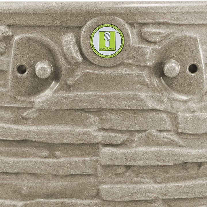Good Ideas Impressions Riverwalk 50 Gallon Rain Saver with Spigots, Sandstone - VMInnovations