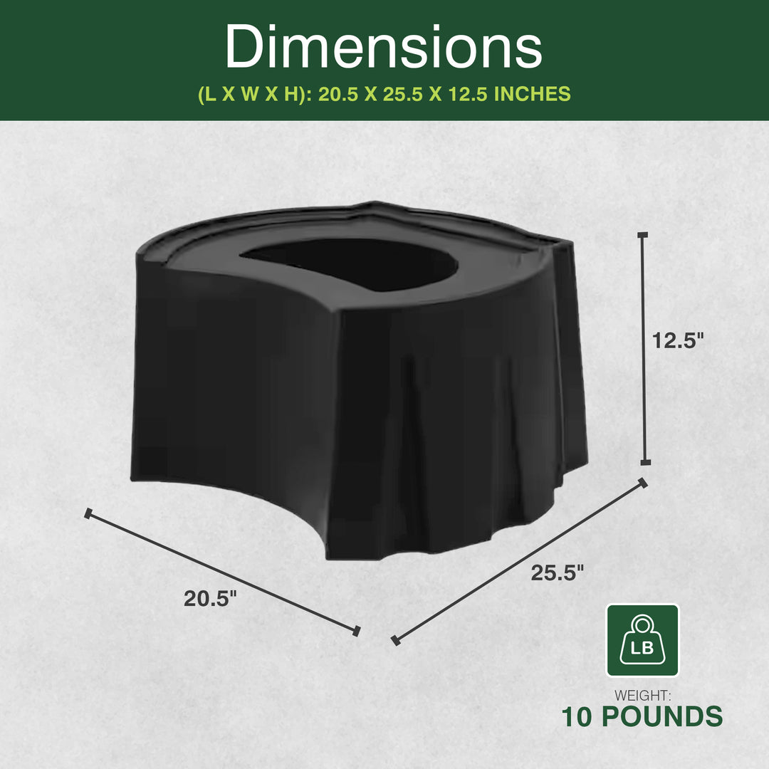 Good Ideas Rain Wizard 50 Gallon Rain Barrel Stand, Adds Room for Buckets, Black - VMInnovations