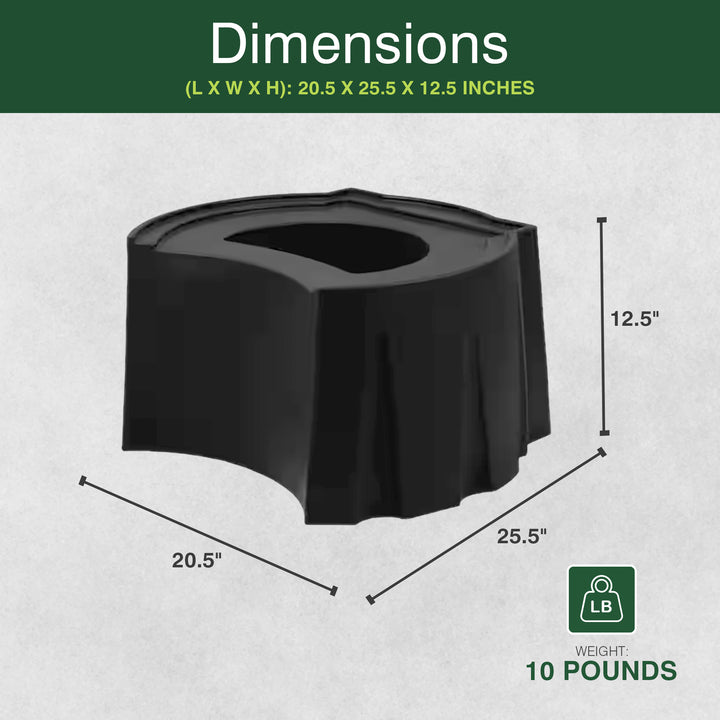 Good Ideas Rain Wizard 50 Gallon Rain Barrel Stand, Adds Room for Buckets, Black - VMInnovations