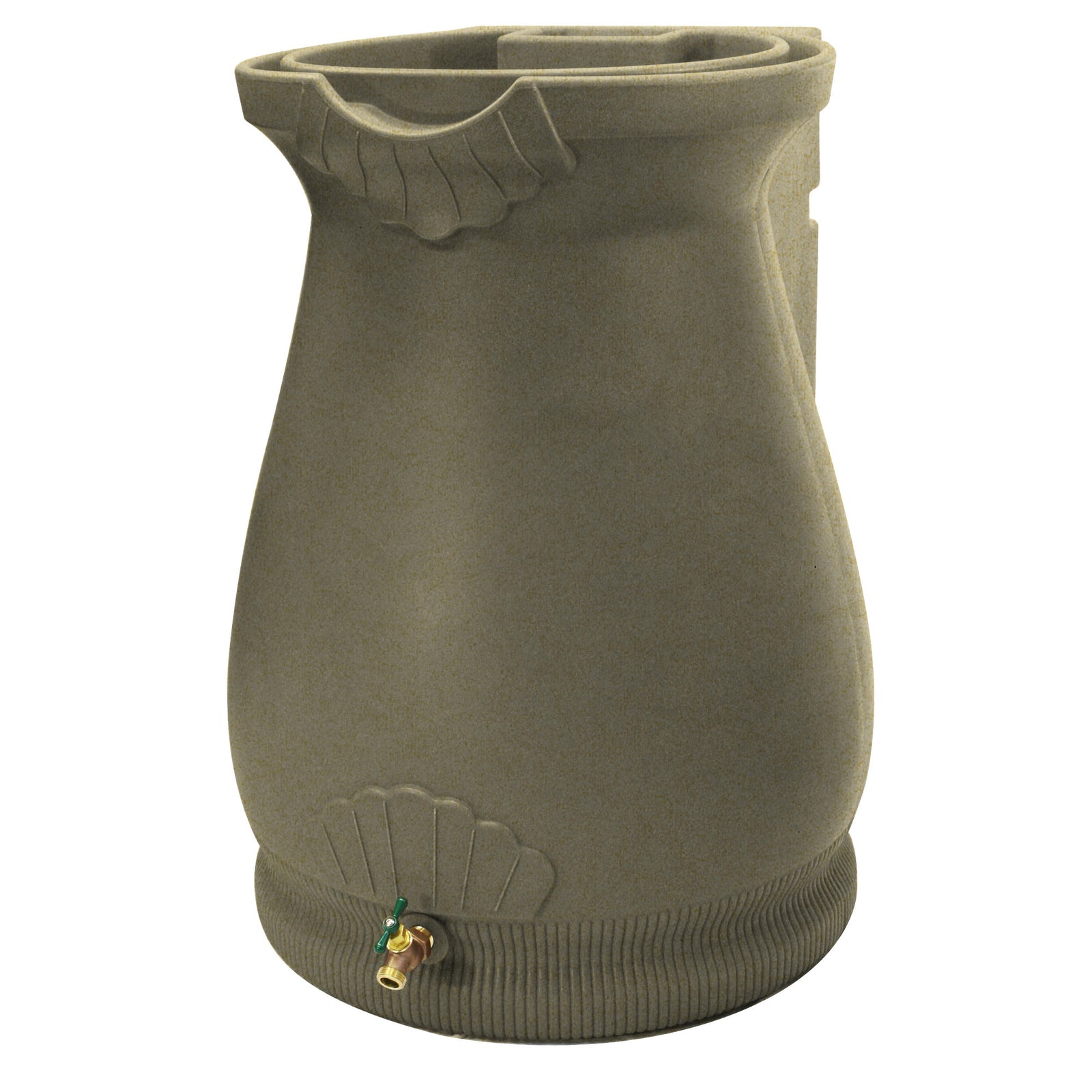 Good Ideas Rain Wizard Self-Draining Resin Urn, 65 Gallon Rain Barrel, Sandstone - VMInnovations
