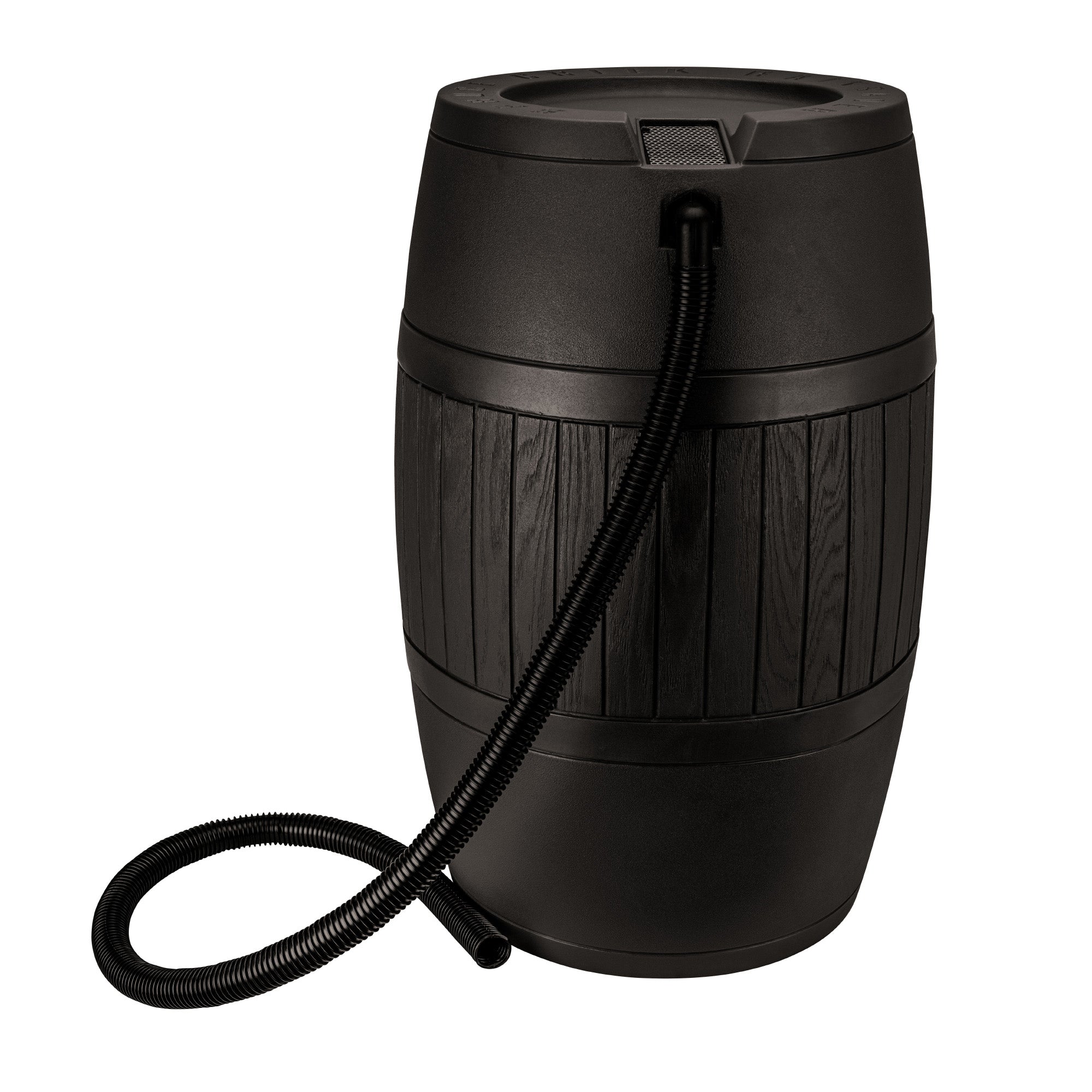 Good Ideas Bushman Spruce Creek 54 Gal Rain Saver Barrel with Spigot, Black - VMInnovations