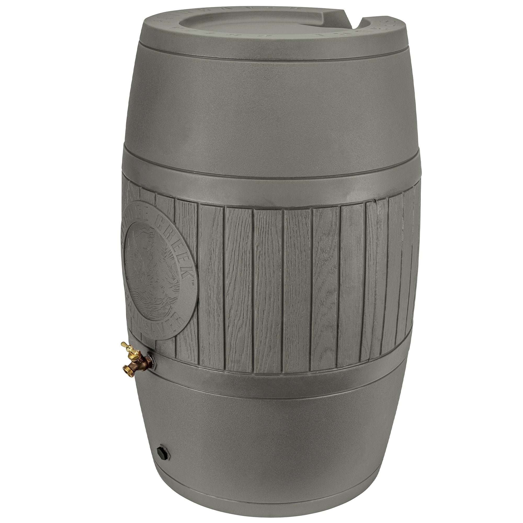 Good Ideas Bushman Spruce Creek 54 Gal Rain Saver Barrel with Spigot, Moss Green - VMInnovations
