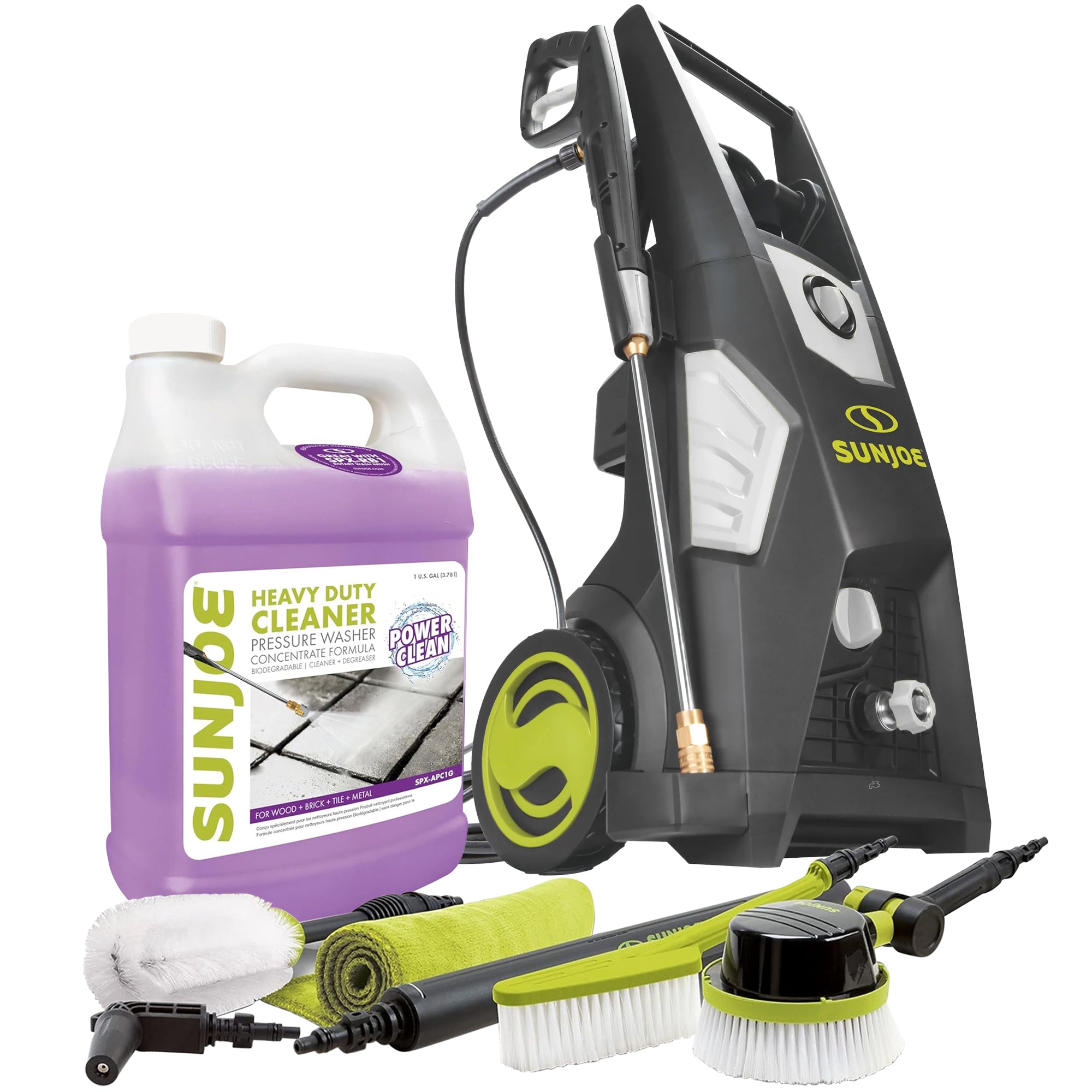 Sun Joe Electric Pressure Washer, Auto Cleaning System & All Purpose Concentrate - VMInnovations
