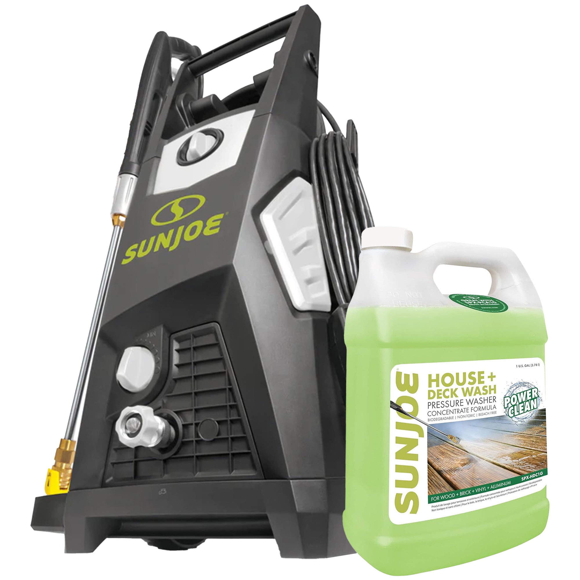Sun Joe Electric Pressure Washer & All-Purpose House Deck Cleaning Concentrate - VMInnovations