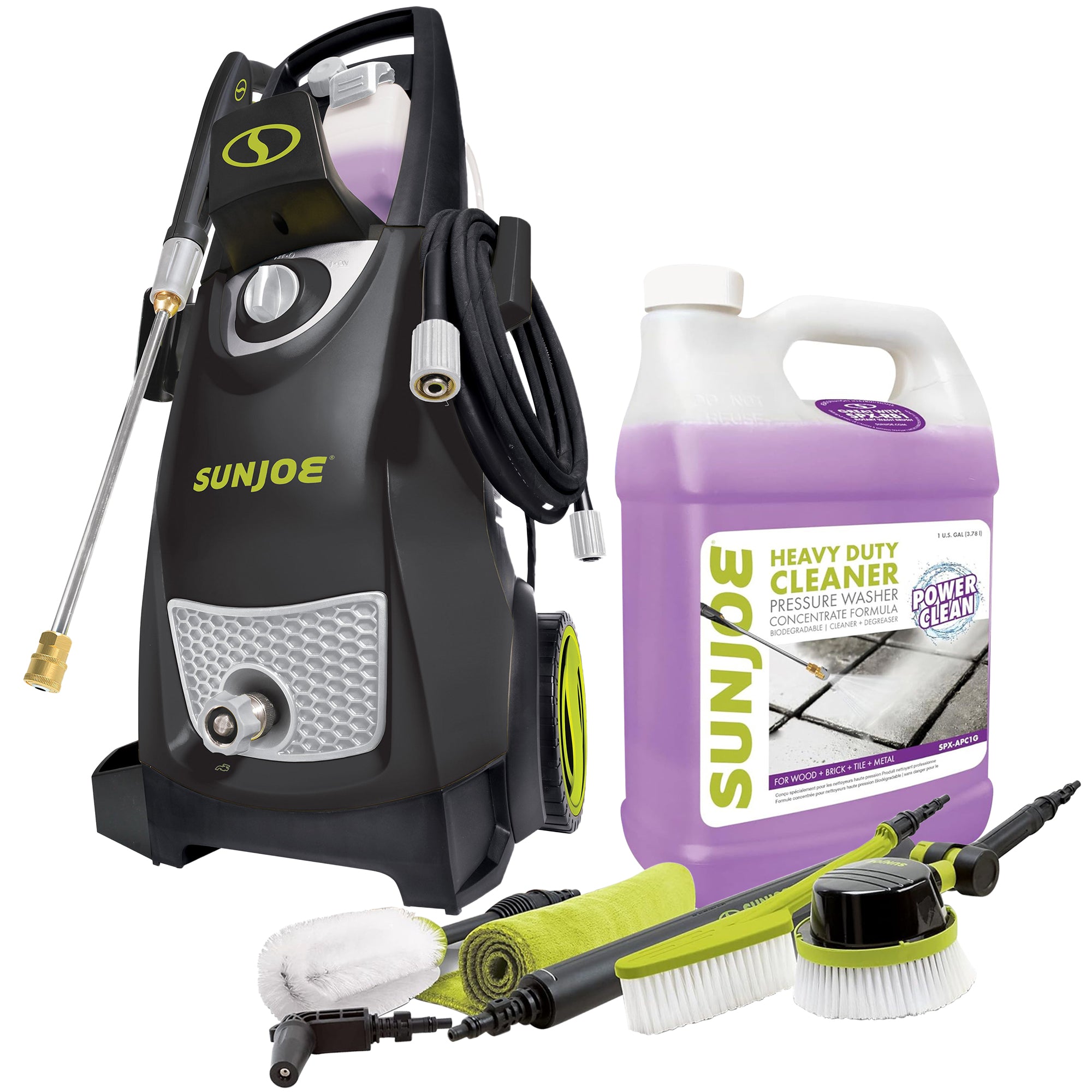 Sun Joe Electric Pressure Washer, Accessories Kit, and Concentrated Cleaner - VMInnovations